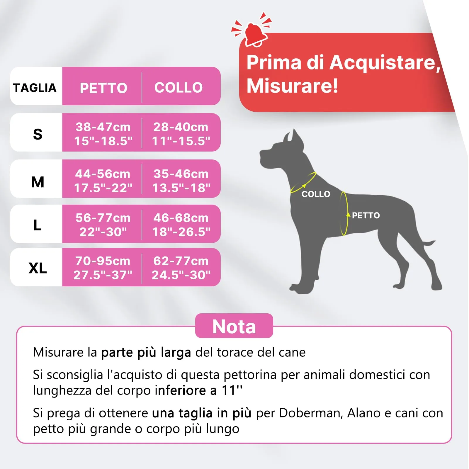COMSLE Pettorina per Cani Anti Tiro Riflettente, Imbracatura Regolabile con 2 Ganci in Metallo, Rosa Rosso, S - immagine 2