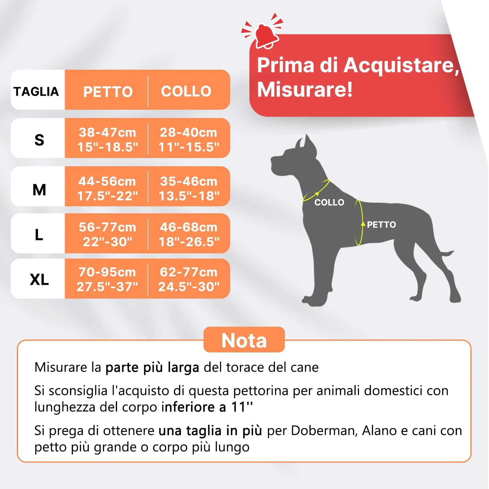 COMSLE Pettorina per Cani Anti Tiro Riflettente, Imbracatura Regolabile con 2 Ganci in Metallo (Arancione, XL) - immagine 2