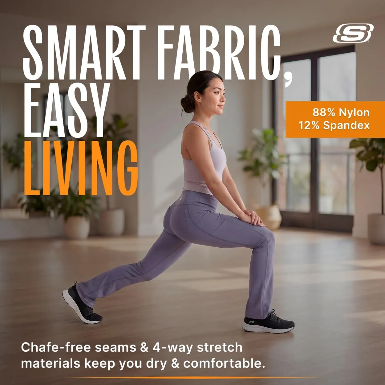 Skechers Go Walk OG Pantaloni da Donna a Vita Media, Greystone, L - immagine 6