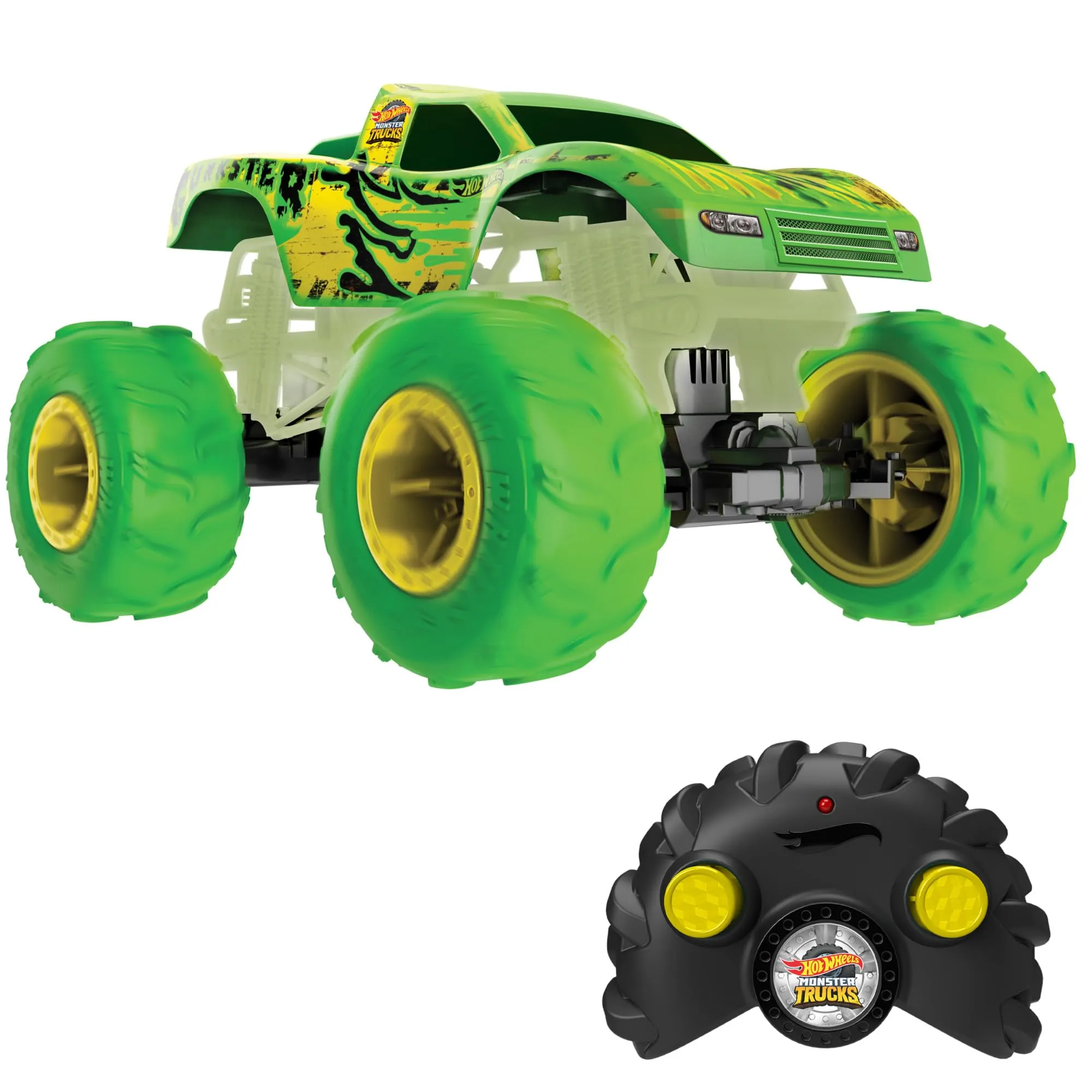 Hot Wheels Monster Trucks Gunkster Camion Radiocomandato 1:15 HTP15 - immagine 3