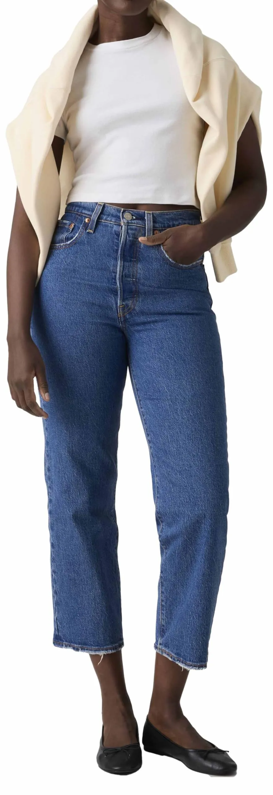 Levi's Ribcage Straight Ankle Jeans, Jazz Pop, 23W / 29L - immagine 1