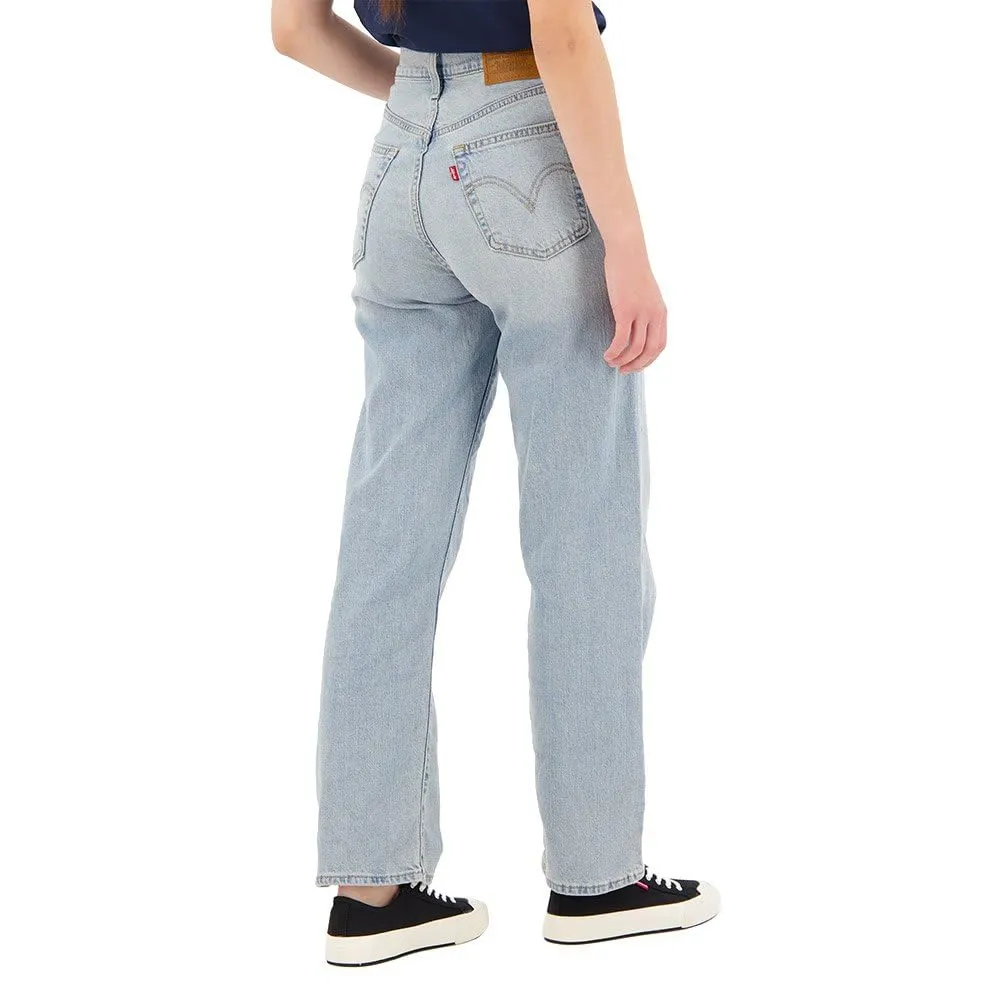 Levi's Ribcage Straight Ankle Jeans - Cool Blue Popsicle, 24W / 27L - immagine 5