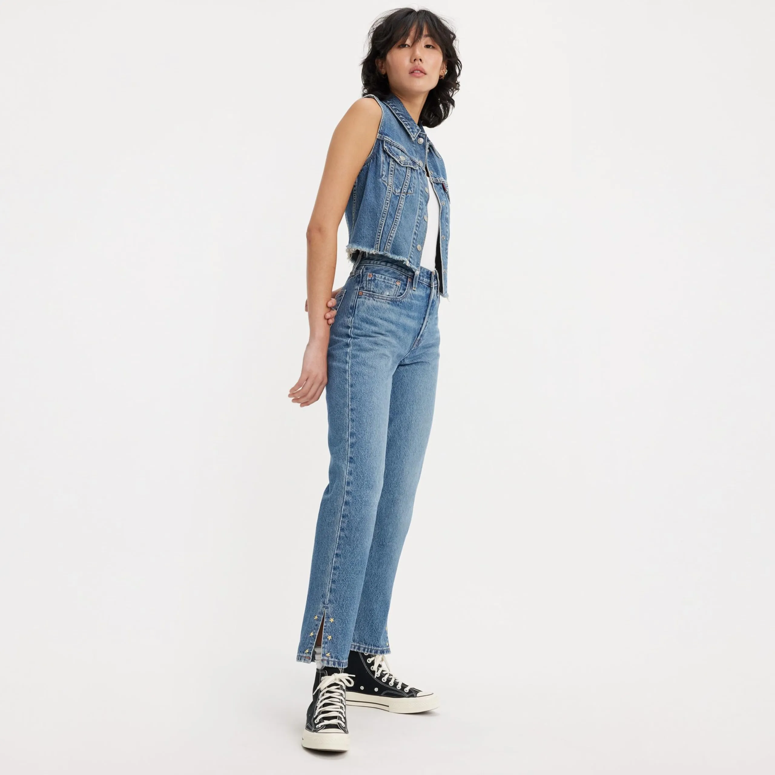 Levi's 501 Crop Jeans Donna, Indaco Seeped ADV, 30W / 30L - immagine 6