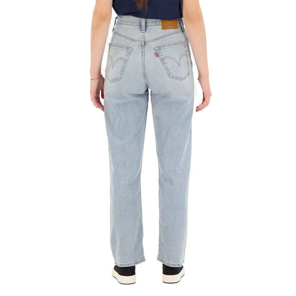 Levi's Ribcage Straight Ankle Jeans - Cool Blue Popsicle, 27W / 29L - immagine 2