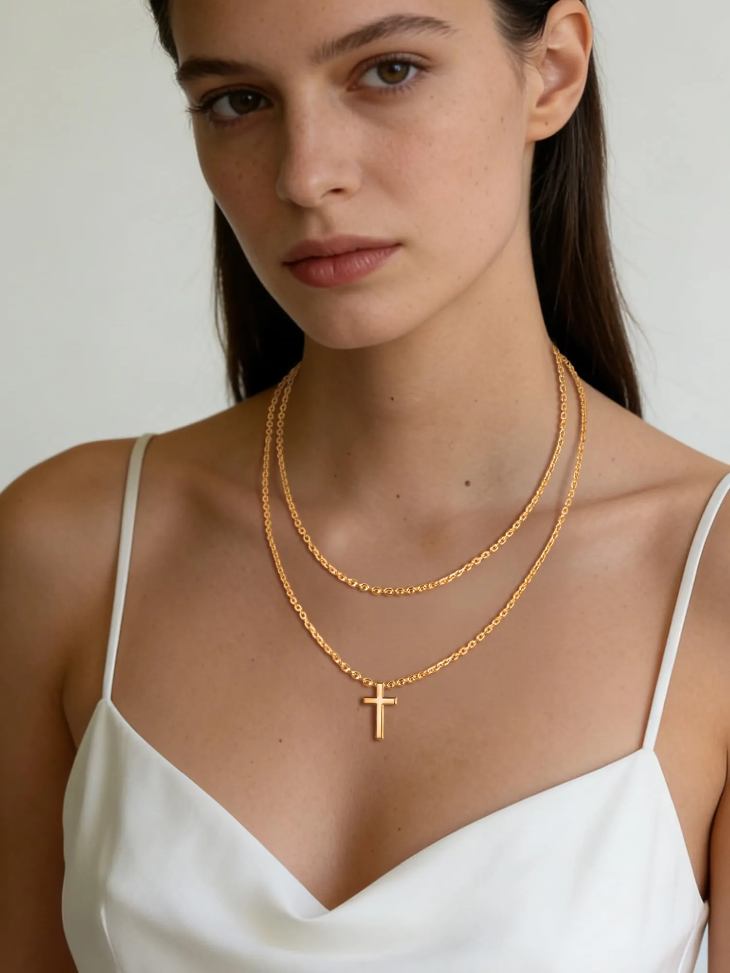 FaithHeart Catenina Donna in Acciaio Inox 316L Oro 2.5mm 40cm - immagine 4