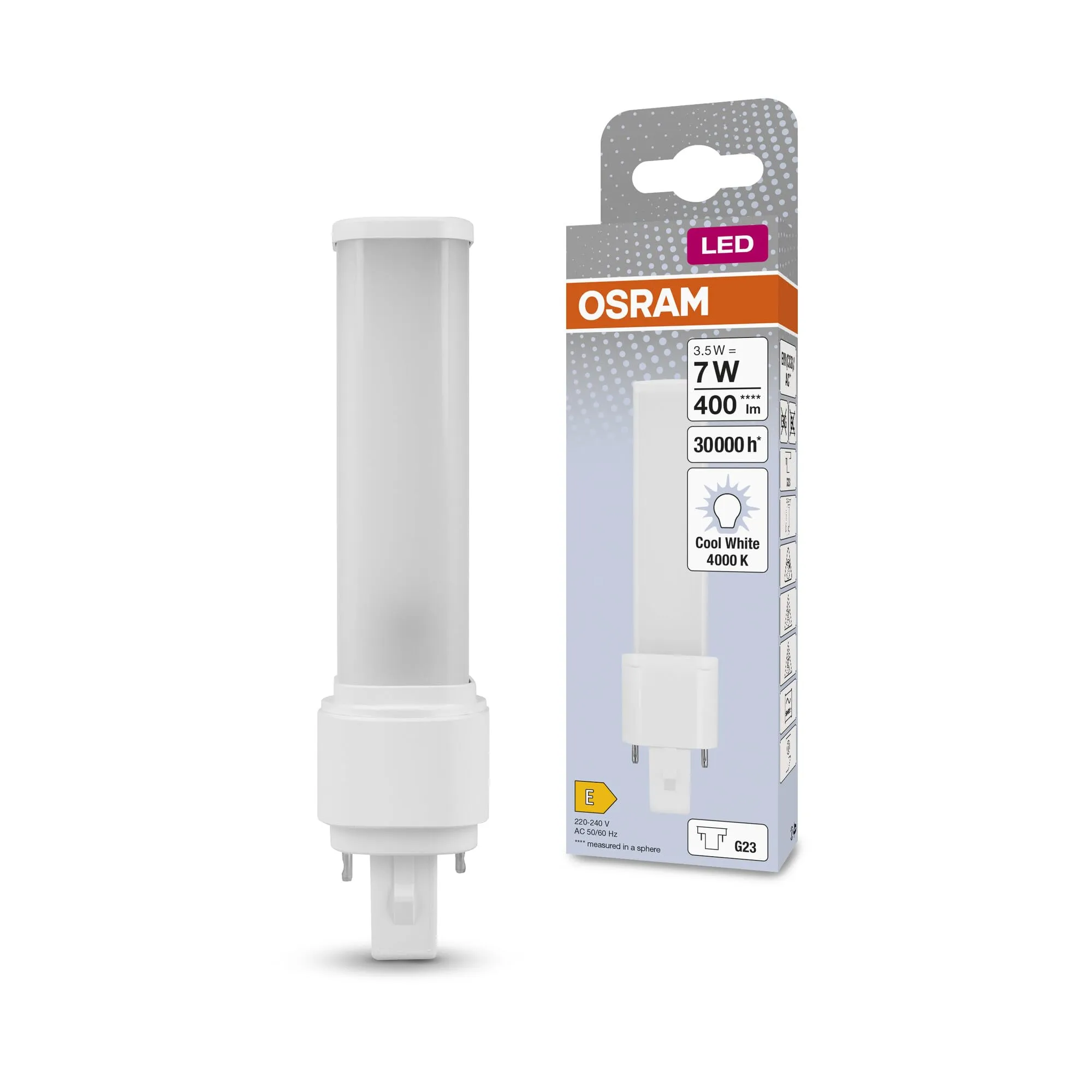 Osram Dulux LED S7 EM, G23, 3.5W, 360lm, 4000K, Bianco Freddo - immagine 1