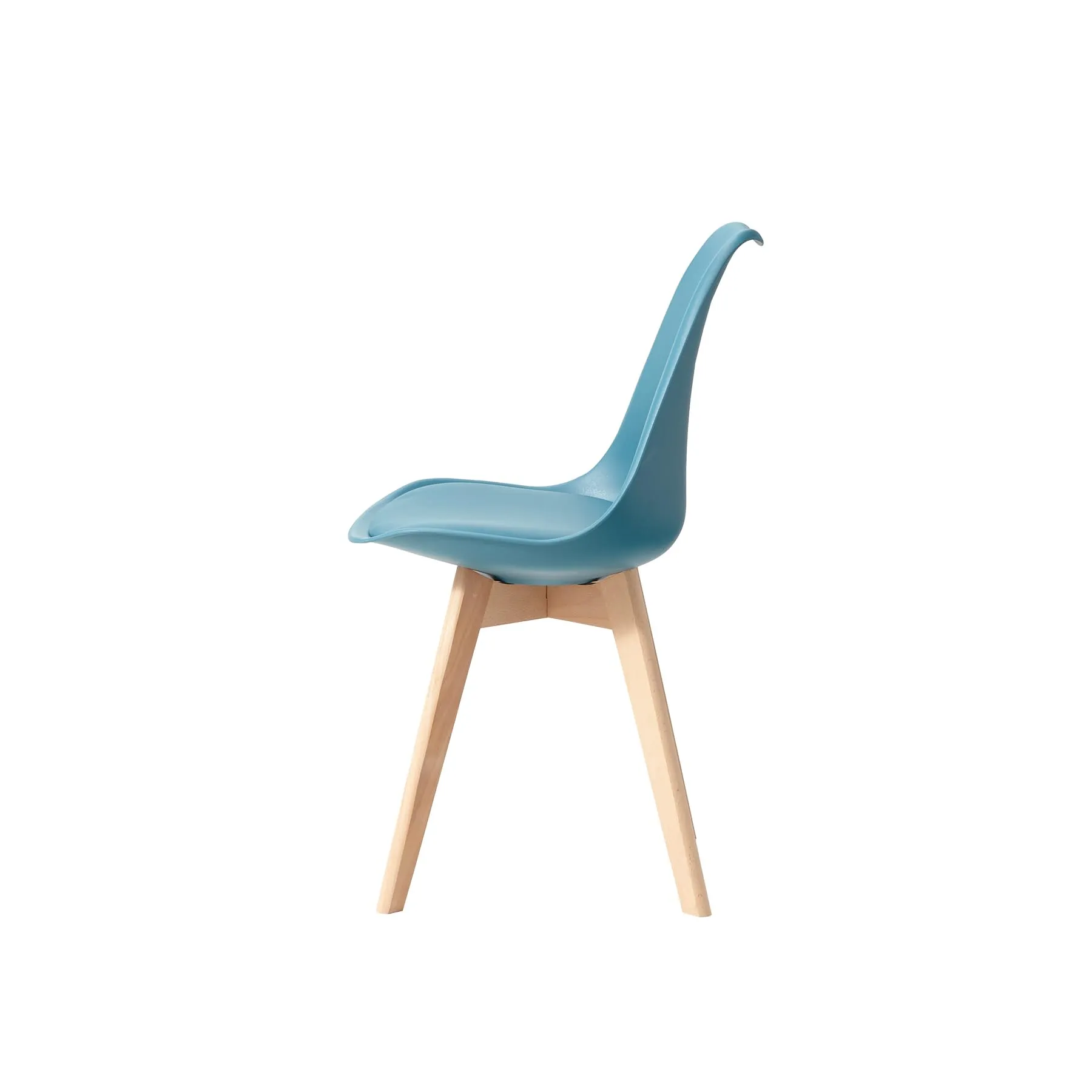 GrandCA HOME Set di 4 Sedie Imbottite con Gambe in Legno di Faggio, Verde Inchiostro - immagine 8