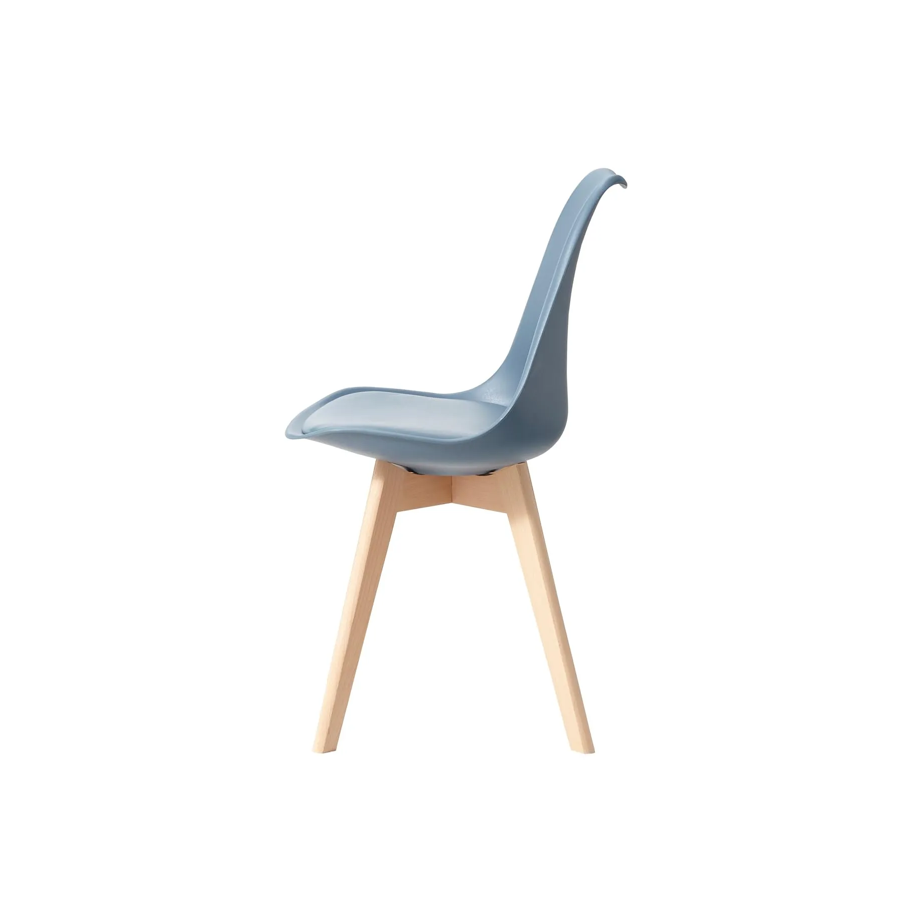 GrandCA HOME Set di 4 Sedie Imbottite con Gambe in Legno Massello di Faggio, Blu Navy - immagine 7