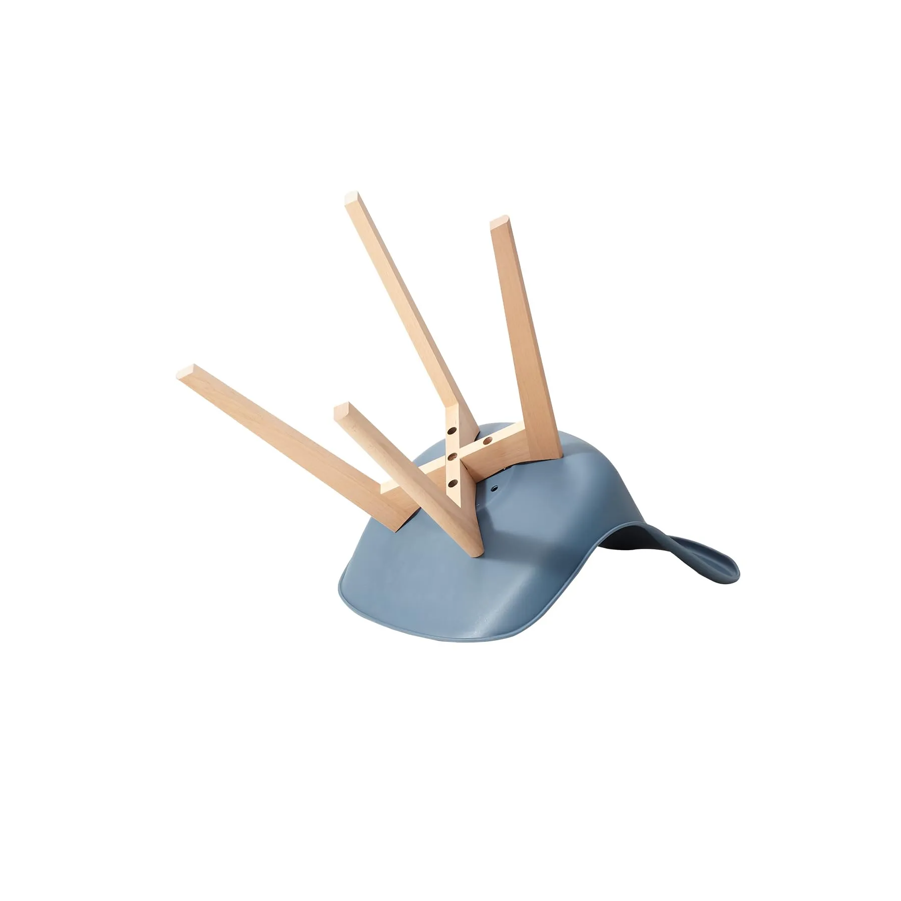 GrandCA HOME Set di 4 Sedie Imbottite con Gambe in Legno Massello di Faggio, Blu Navy - immagine 9