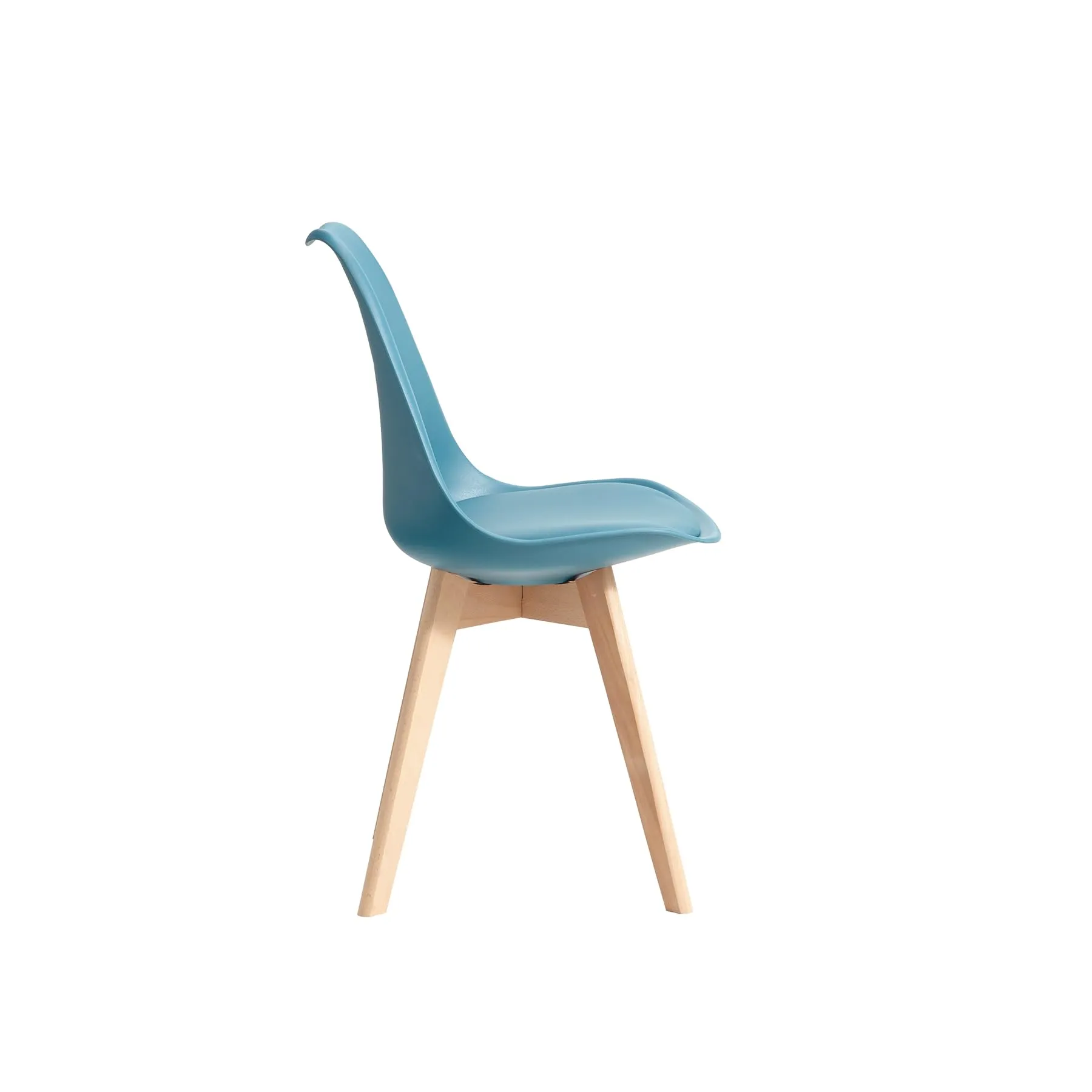 GrandCA HOME Set di 8 Sedie Imbottite con Gambe in Legno di Faggio, Verde Inchiostro - immagine 7