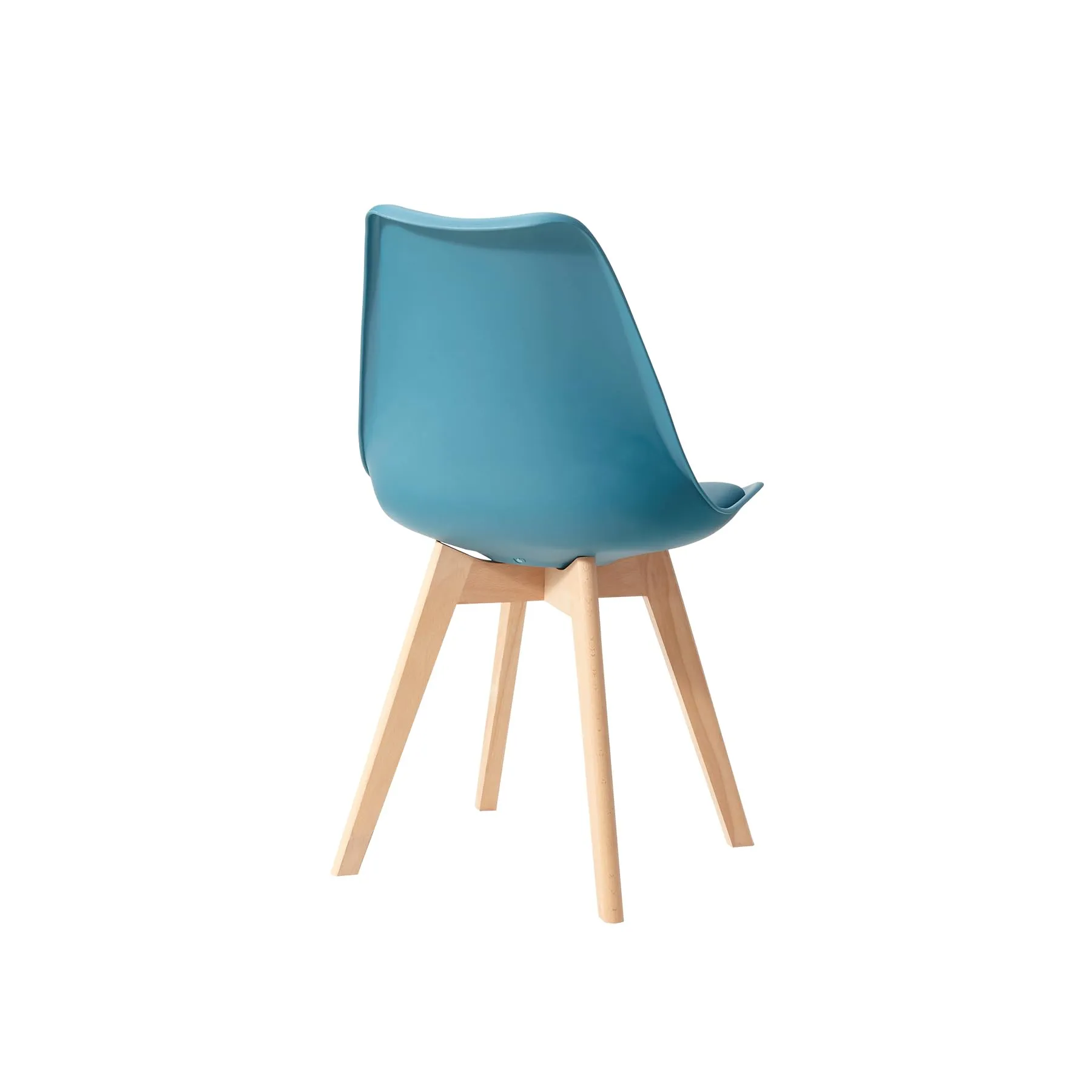 GrandCA HOME Set di 8 Sedie Imbottite con Gambe in Legno di Faggio, Verde Inchiostro - immagine 8