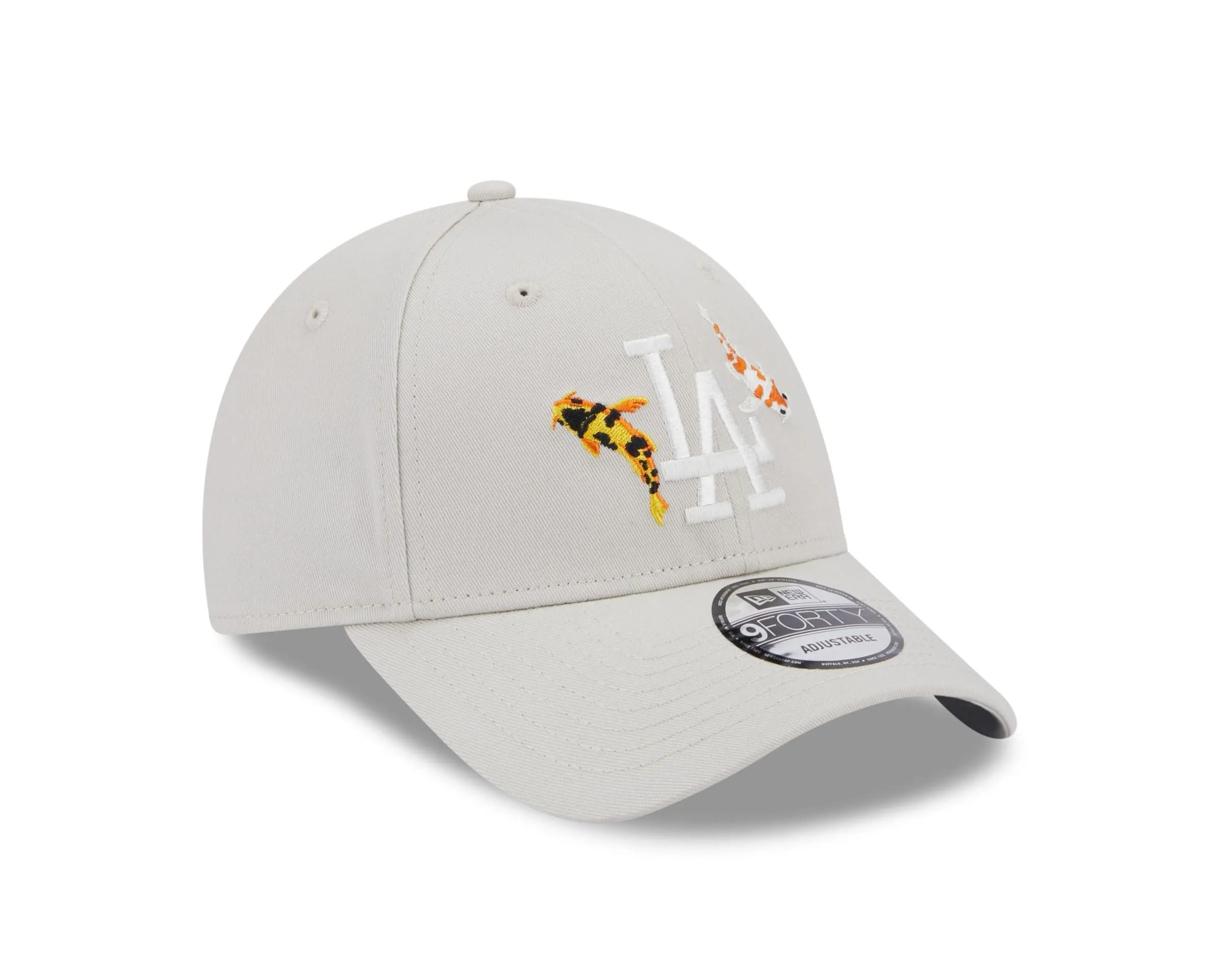 New Era Los Angeles Dodgers MLB 9Forty Baseball Cap LA-Logo Koi Fisch Beige - One Size - immagine 3