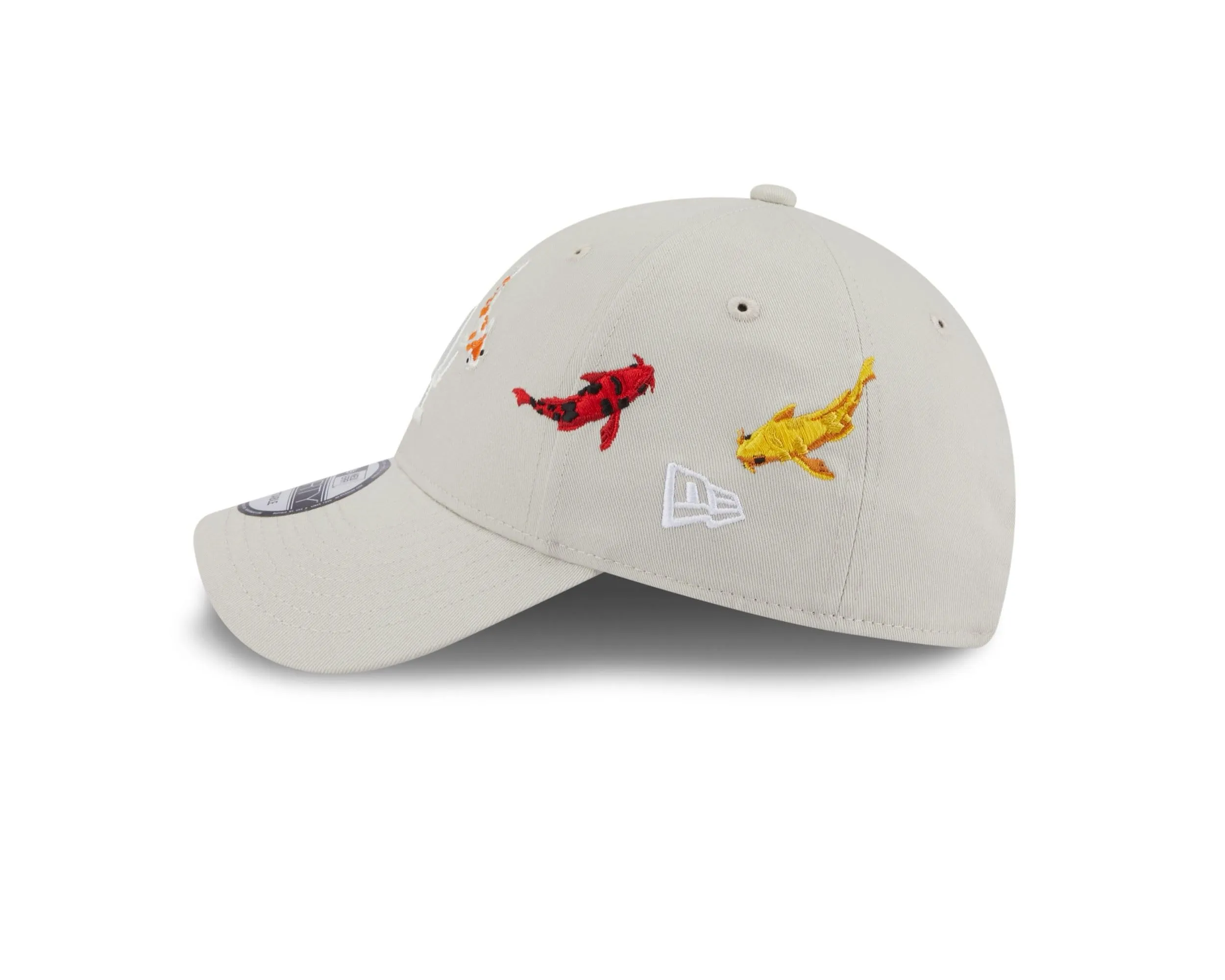 New Era Los Angeles Dodgers MLB 9Forty Baseball Cap LA-Logo Koi Fisch Beige - One Size - immagine 7