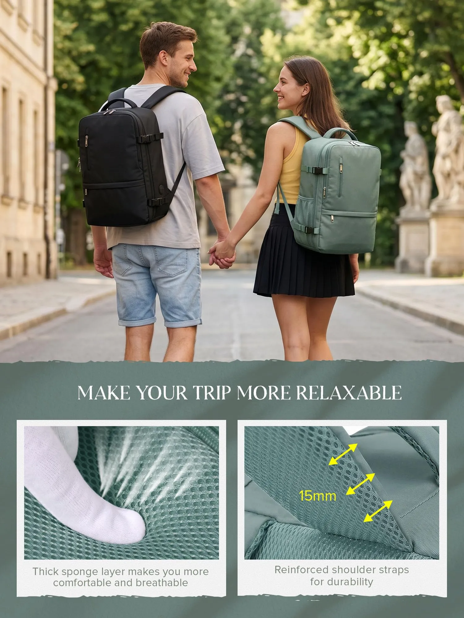 Hayayu Zaino Bagaglio a Mano per Ryanair 40x20x28 cm - immagine 6