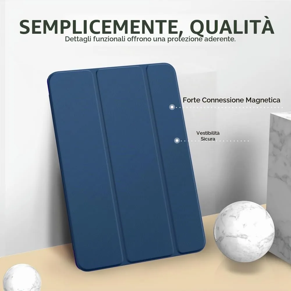 MoKo Cover for iPad 9th/8th/7th Gen 10.2" (2021/2020/2019), Blu Mare Scuro - immagine 3