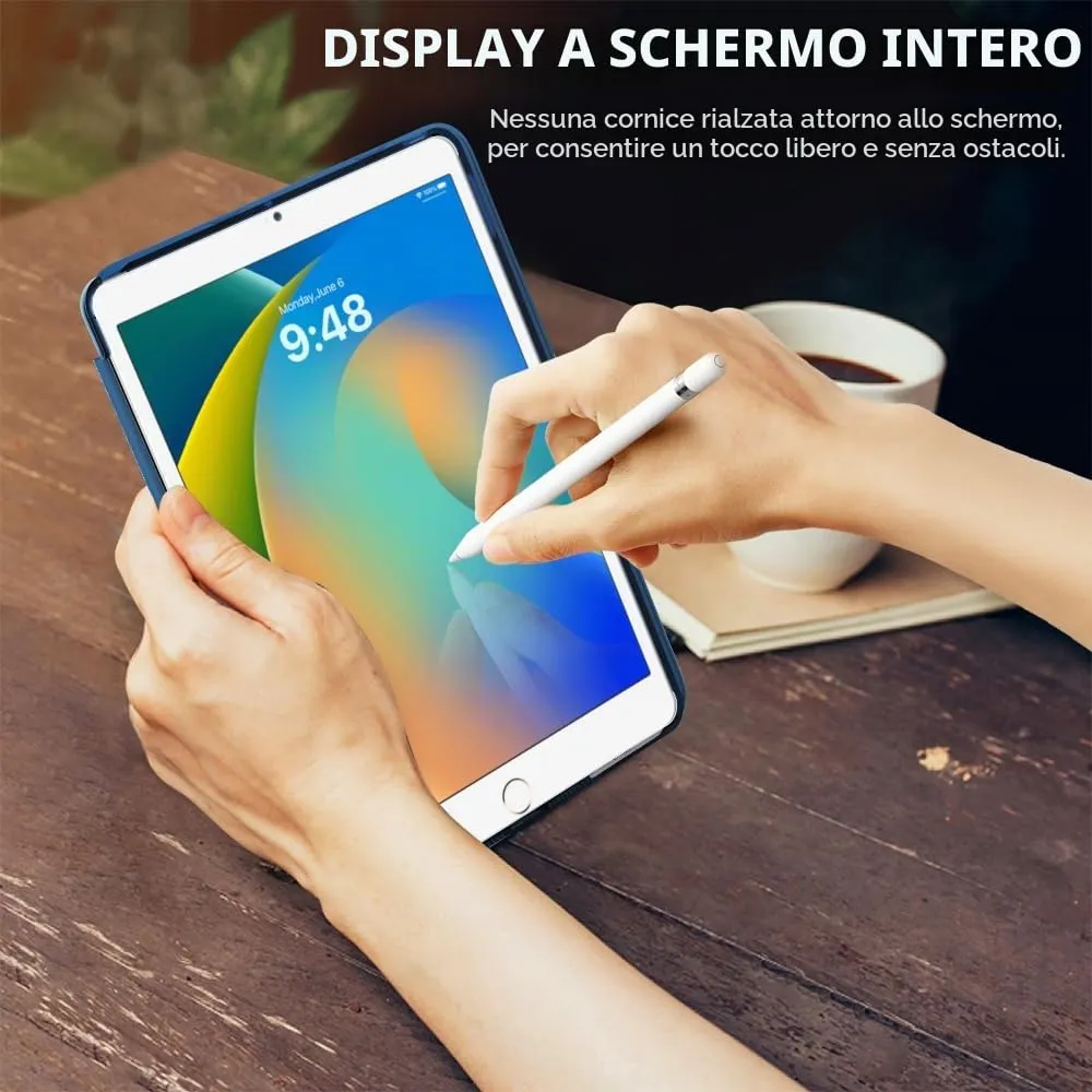 MoKo Cover for iPad 9th/8th/7th Gen 10.2" (2021/2020/2019), Blu Mare Scuro - immagine 7