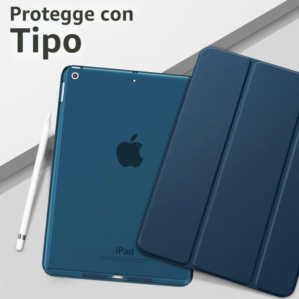 MoKo Cover for iPad 9th/8th/7th Gen 10.2" (2021/2020/2019), Blu Mare Scuro - immagine 9