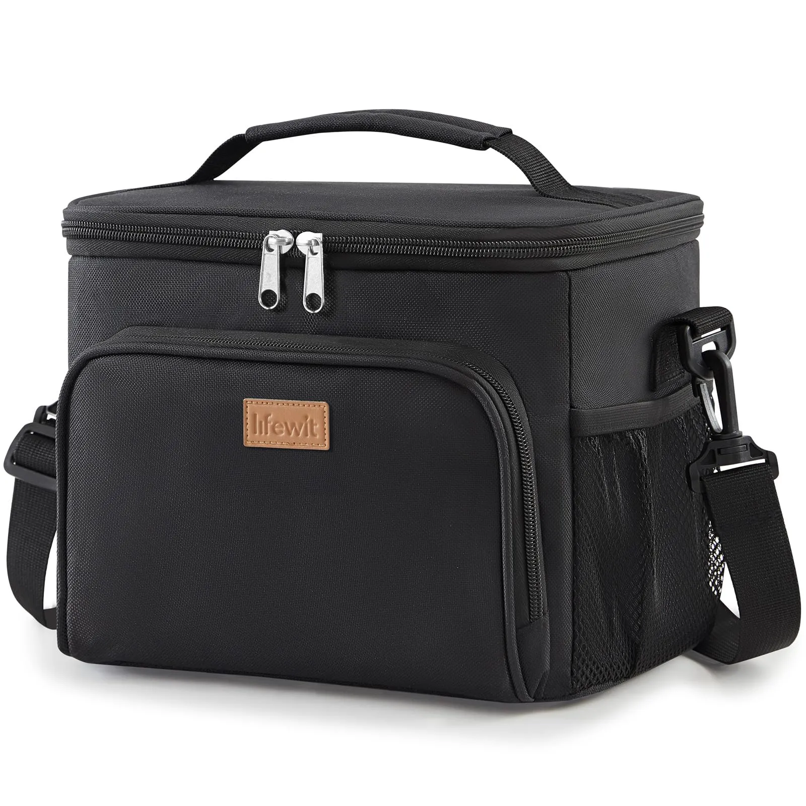 Lifewit Borsa Termica Porta Pranzo Impermeabile con Tracolla, 15L, Nero - immagine 1