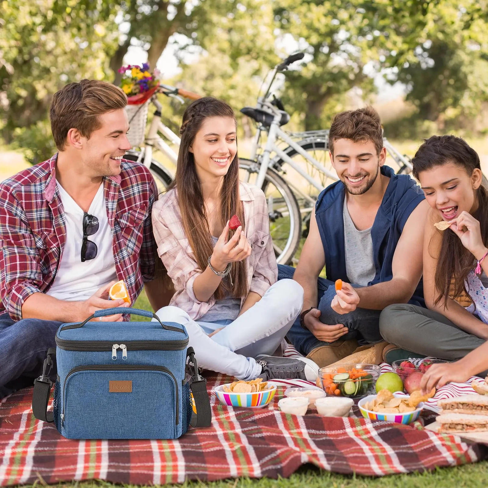 Lifewit Borsa Termica Porta Pranzo Impermeabile, 15L, Blu Scuro - immagine 9