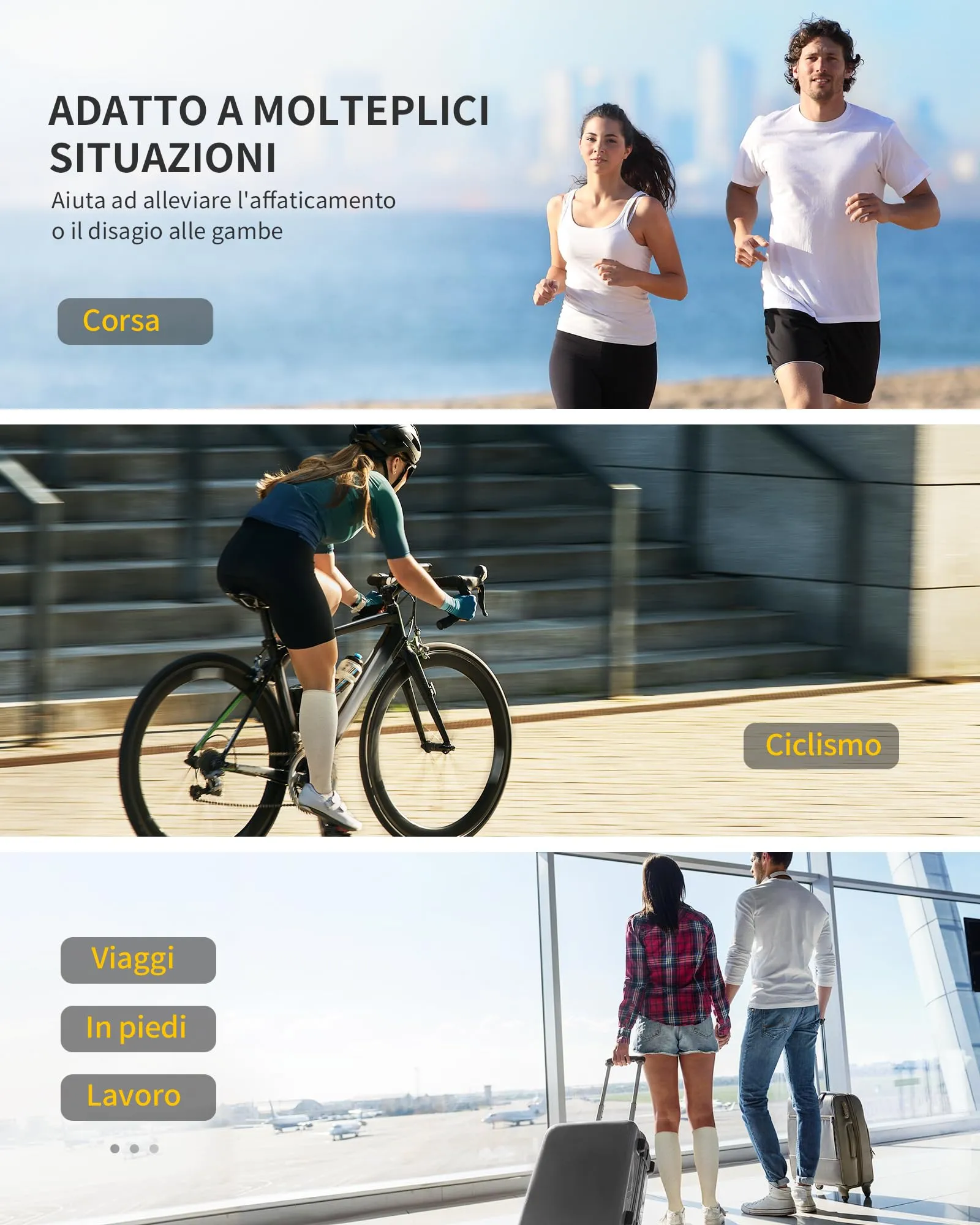CAMBIVO Calze Compressione Graduata 20-30 mmHg, Antiscivolo, 2 Paia - immagine 6