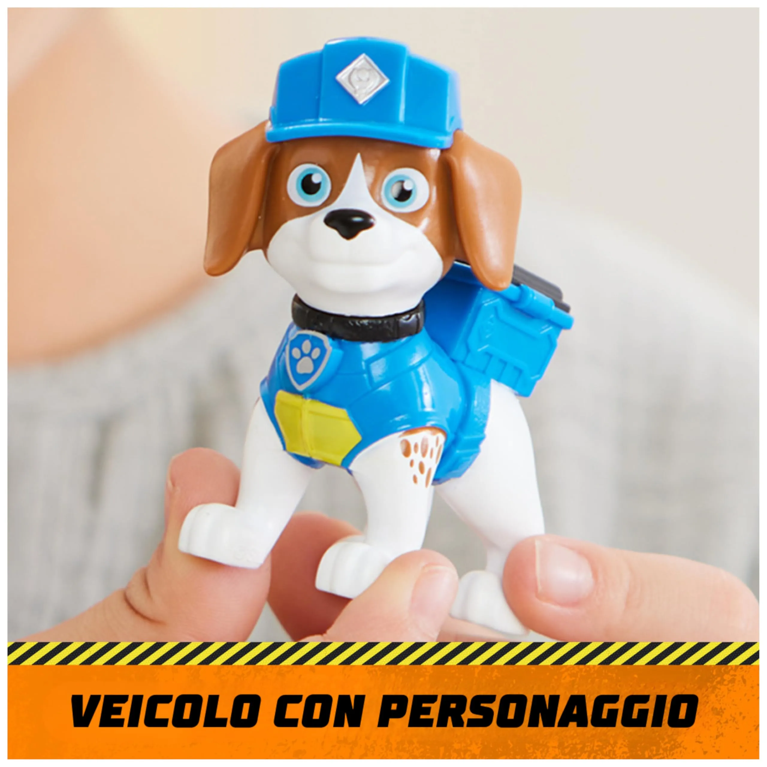 Rubble & Crew Veicolo da Lavoro di Wheeler, Camion Ribaltabile con Personaggio da Collezione - immagine 4