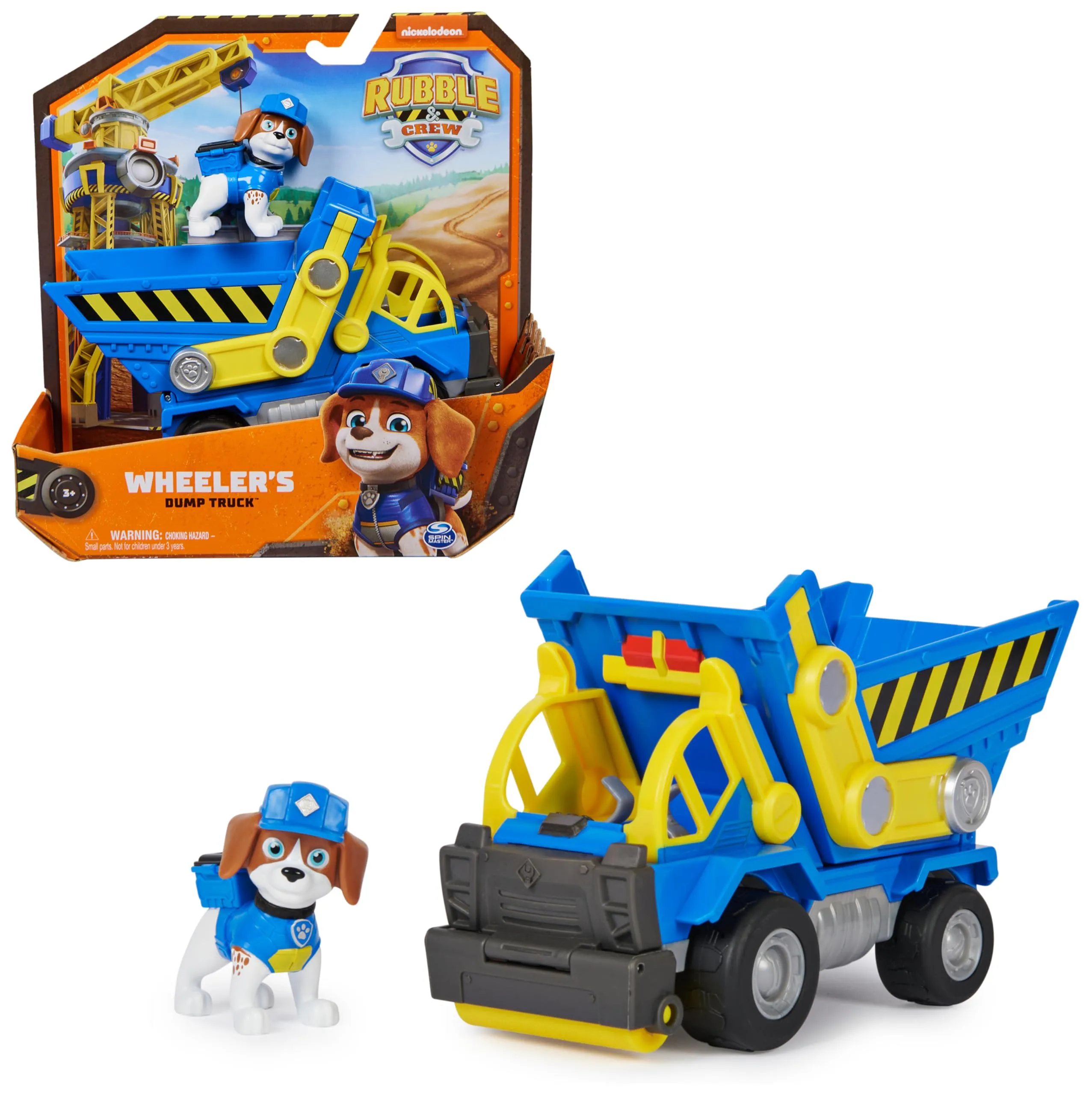 Rubble & Crew Veicolo da Lavoro di Wheeler, Camion Ribaltabile con Personaggio da Collezione - immagine 6
