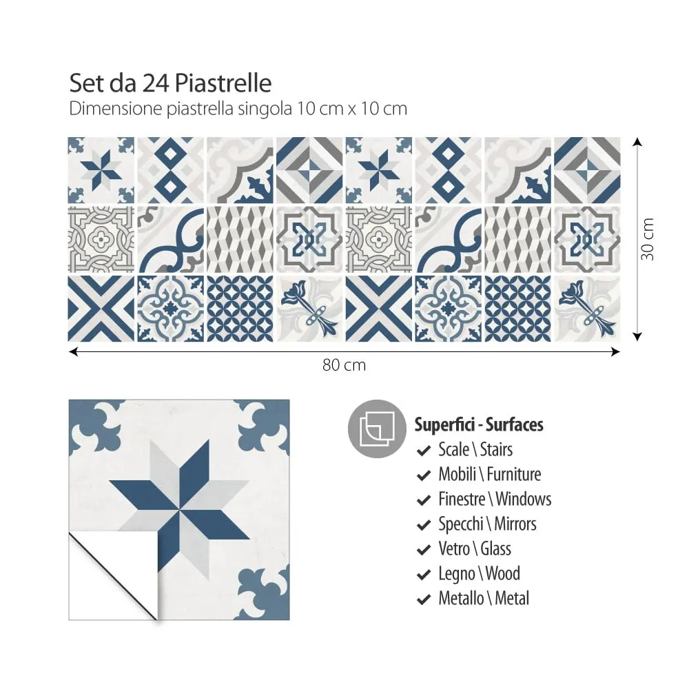 RE-COVERTILES Adesivi Piastrelle in PVC Animalier 24 Pz 10x10 cm PS00083 - immagine 3