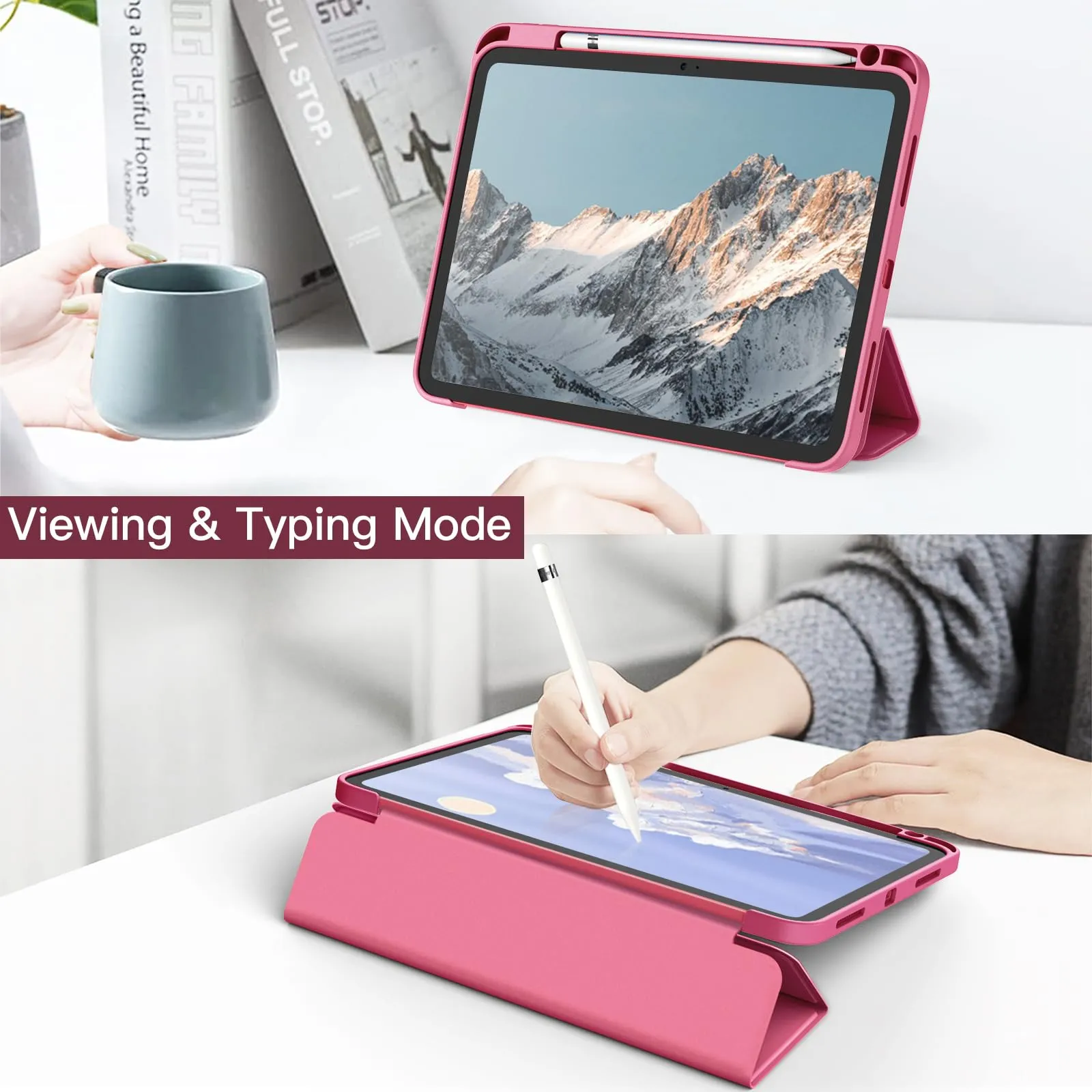 JETech Custodia per iPad 11ª/10ª Gen (A16), Rosa - immagine 7