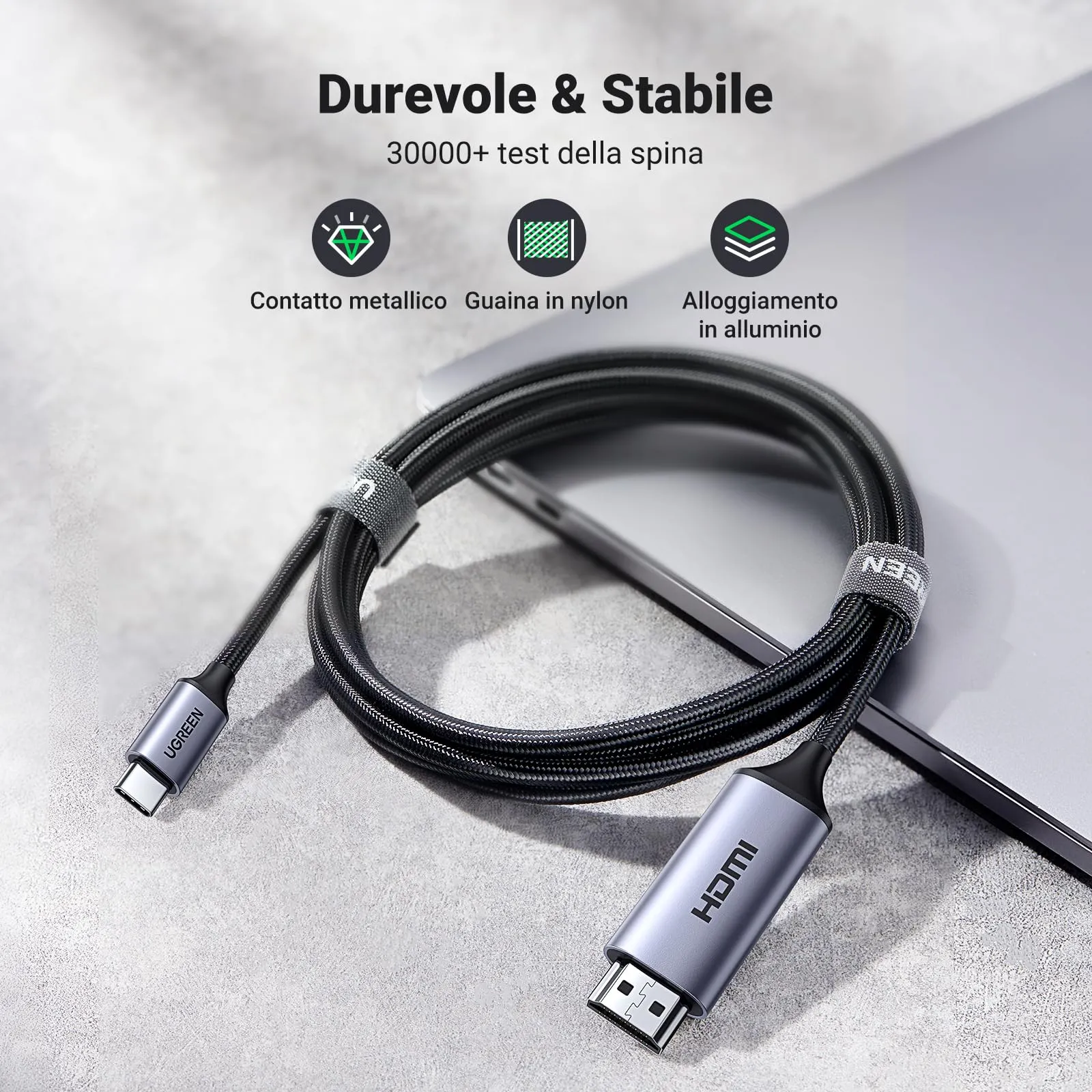 UGREEN Cavo USB C a HDMI 4K@60Hz UHD Tipo C 3.0 Unidirezionale 1M - immagine 9