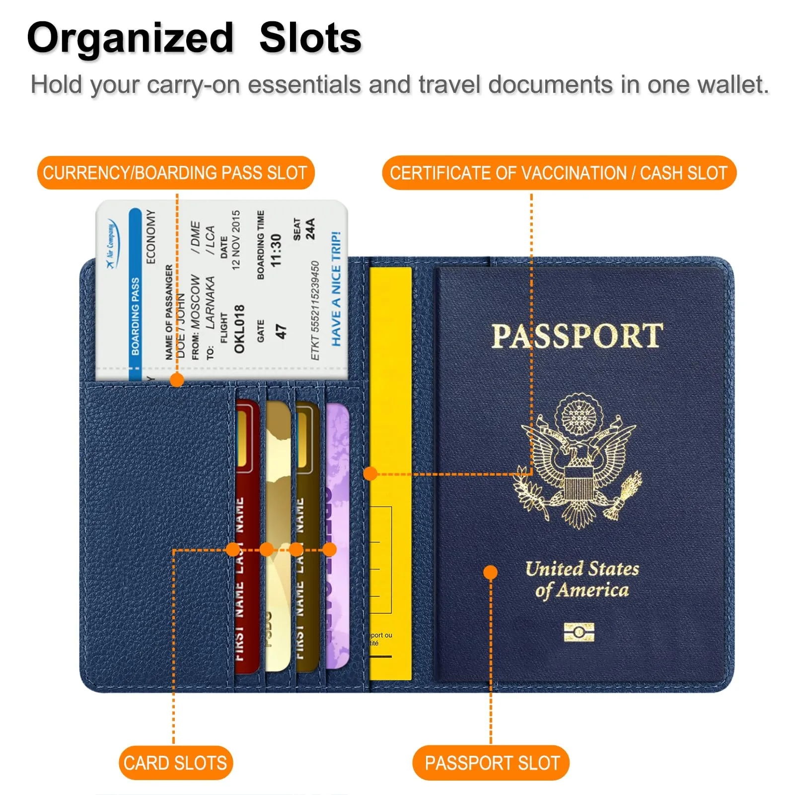 FINTIE Porta Passaporto con Protezione RFID - Blu Scuro - immagine 4