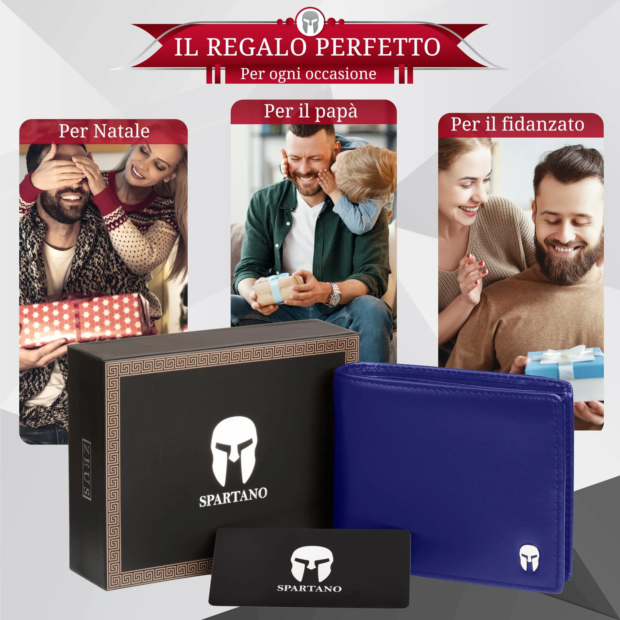 Spartano Zeus Portafoglio Uomo con Portamonete e Protezione RFID - immagine 4