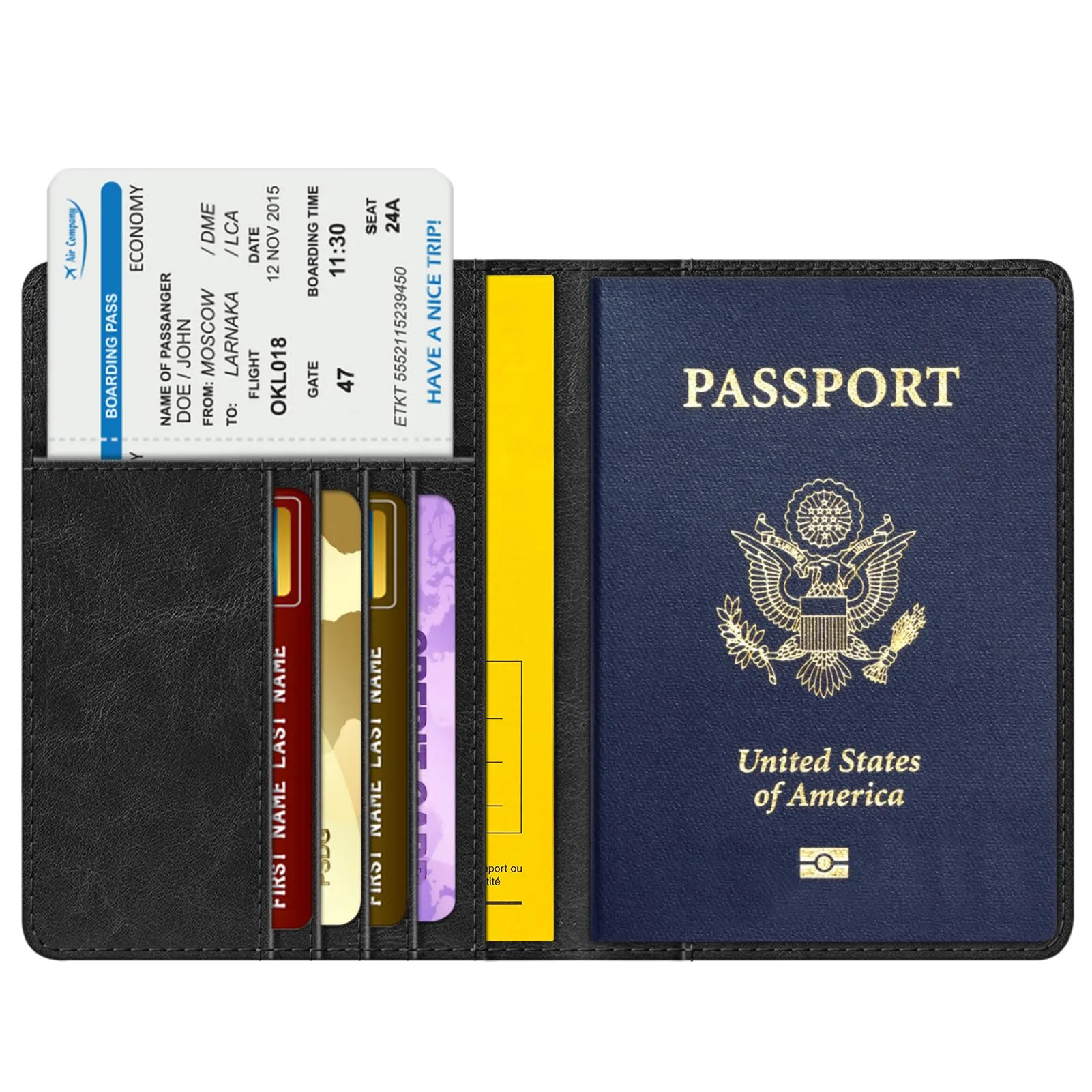 FINTIE Porta Passaporto Portafoglio con Protezione RFID - immagine 2