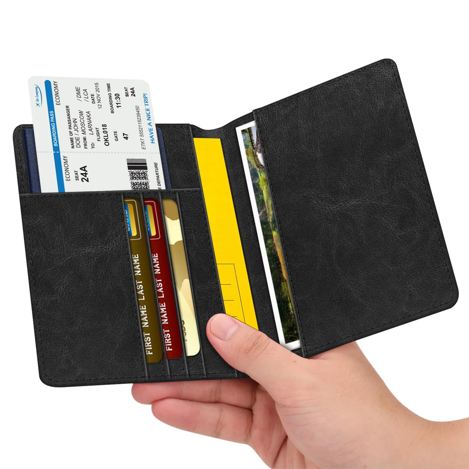 FINTIE Porta Passaporto Portafoglio con Protezione RFID - immagine 3
