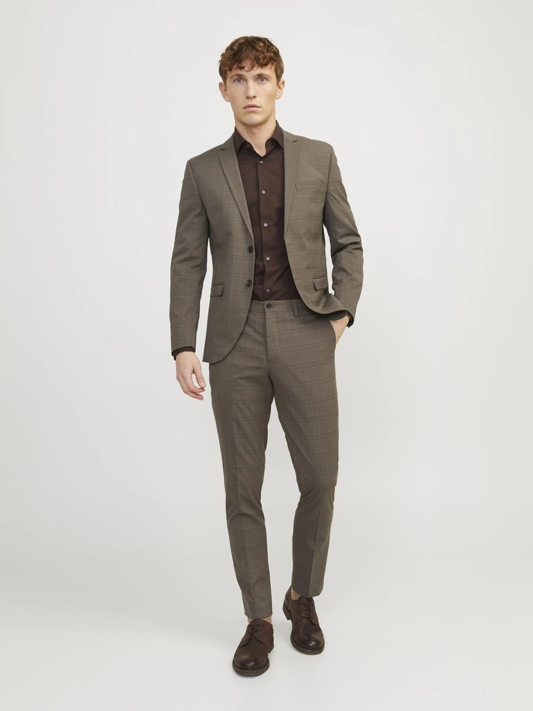 Jack & Jones Jprfranco Check Suit, Falcon, 52 - immagine 3