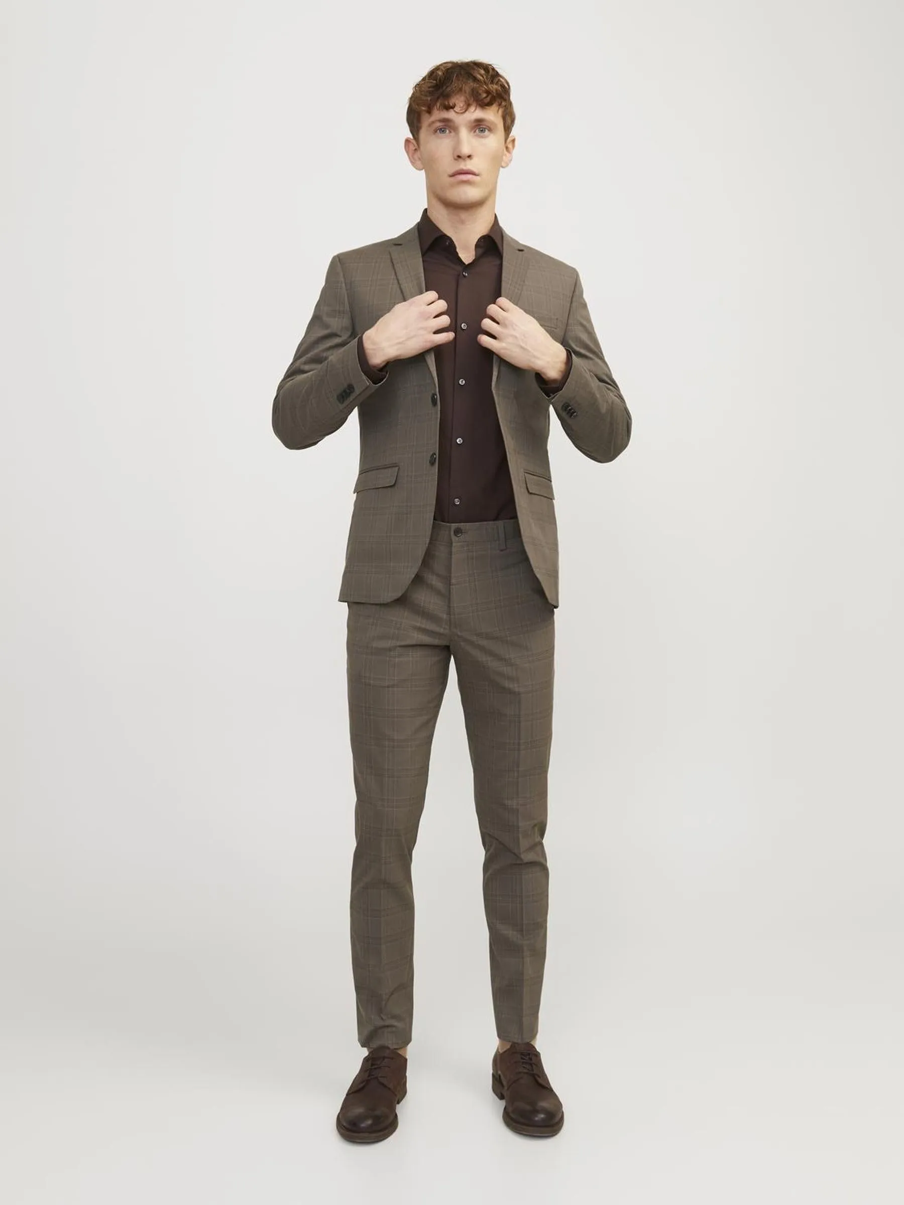 Jack & Jones Jprfranco Check Suit, Falcon, 52 - immagine 5