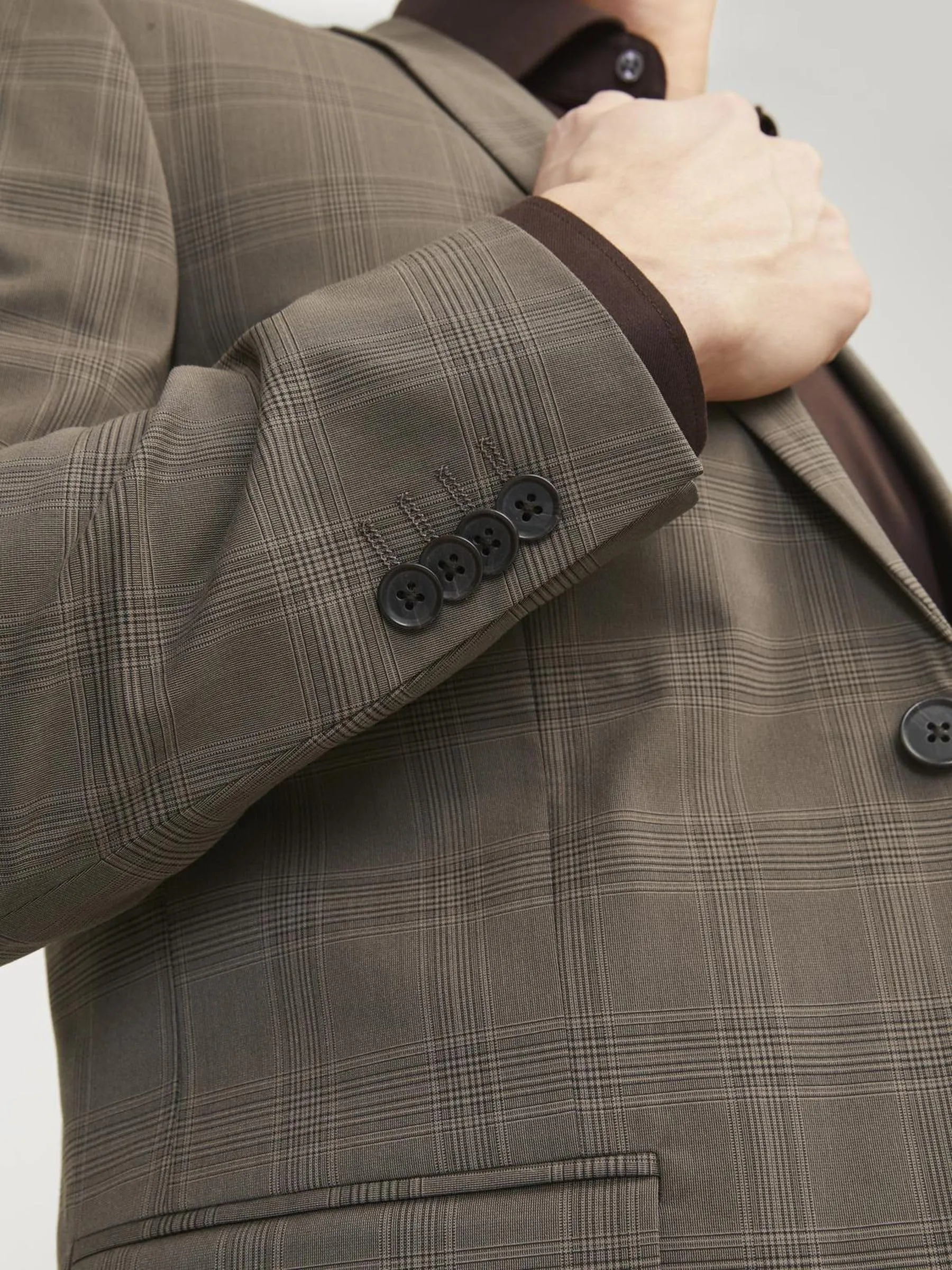 Jack & Jones Jprfranco Check Suit, Falcon, 52 - immagine 6
