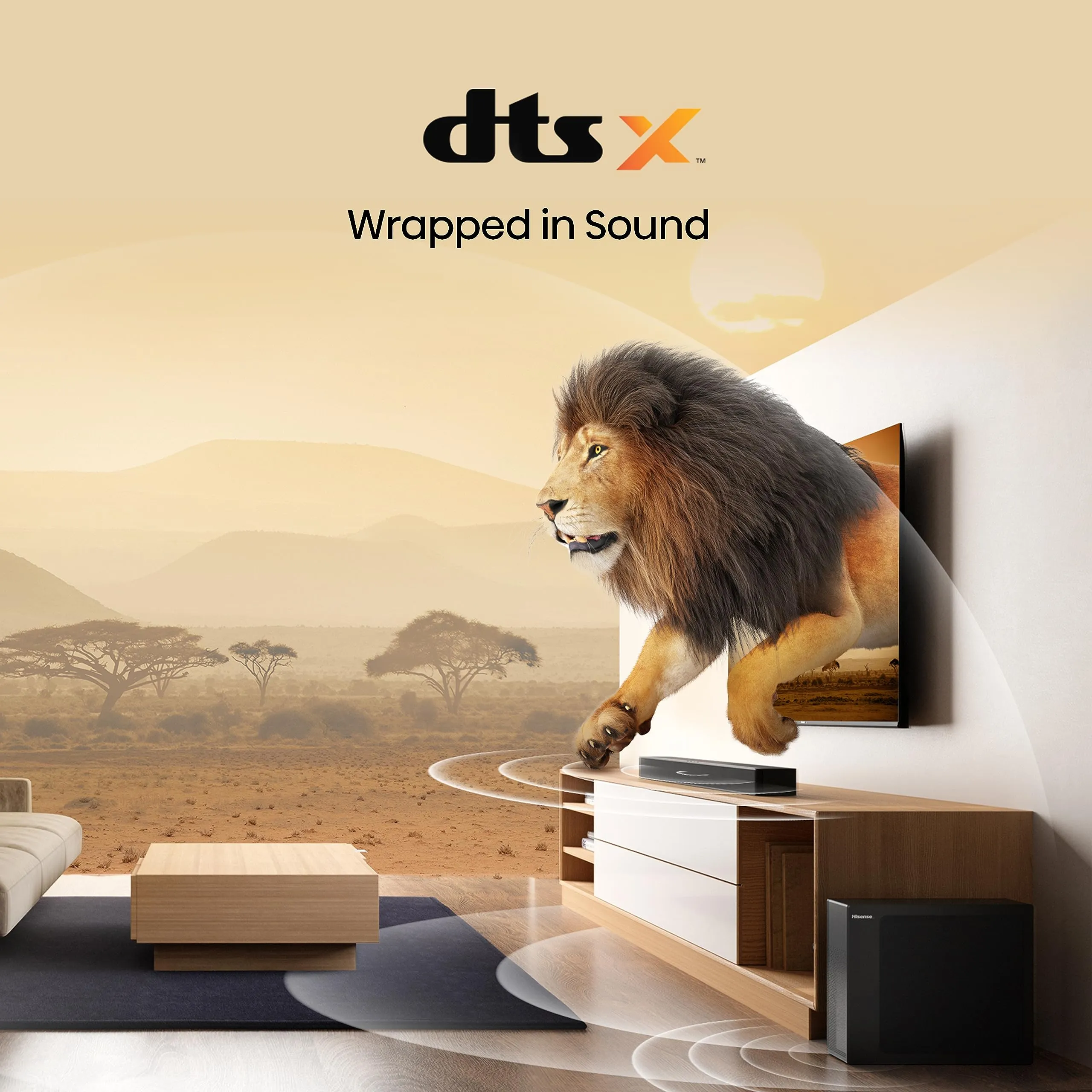 Hisense HS2100 Soundbar 2.1 240W with Wireless Subwoofer, Dolby Digital, DTS Virtual:X, Bluetooth, HDMI, USB, Optical Input - immagine 3