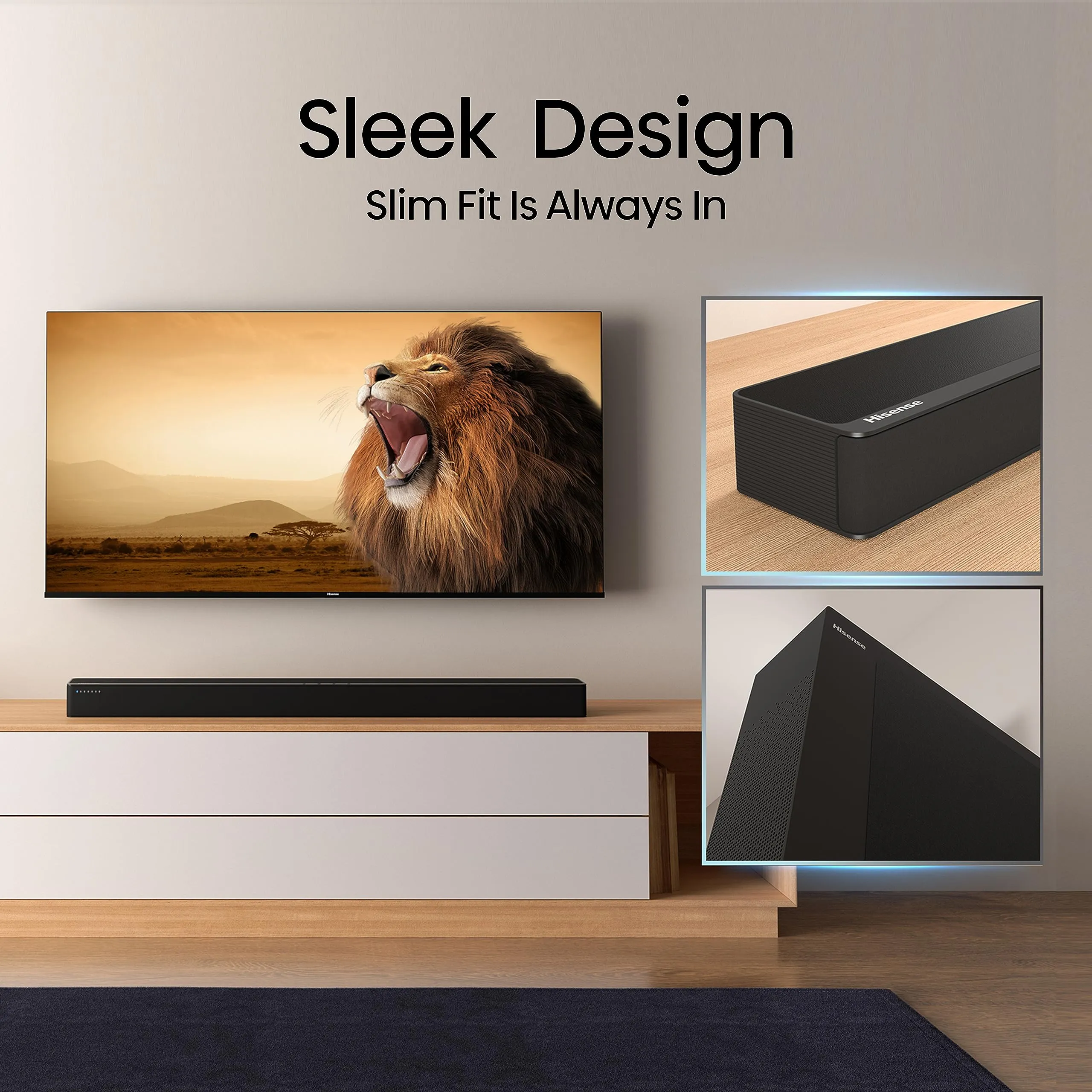 Hisense HS2100 Soundbar 2.1 240W with Wireless Subwoofer, Dolby Digital, DTS Virtual:X, Bluetooth, HDMI, USB, Optical Input - immagine 4