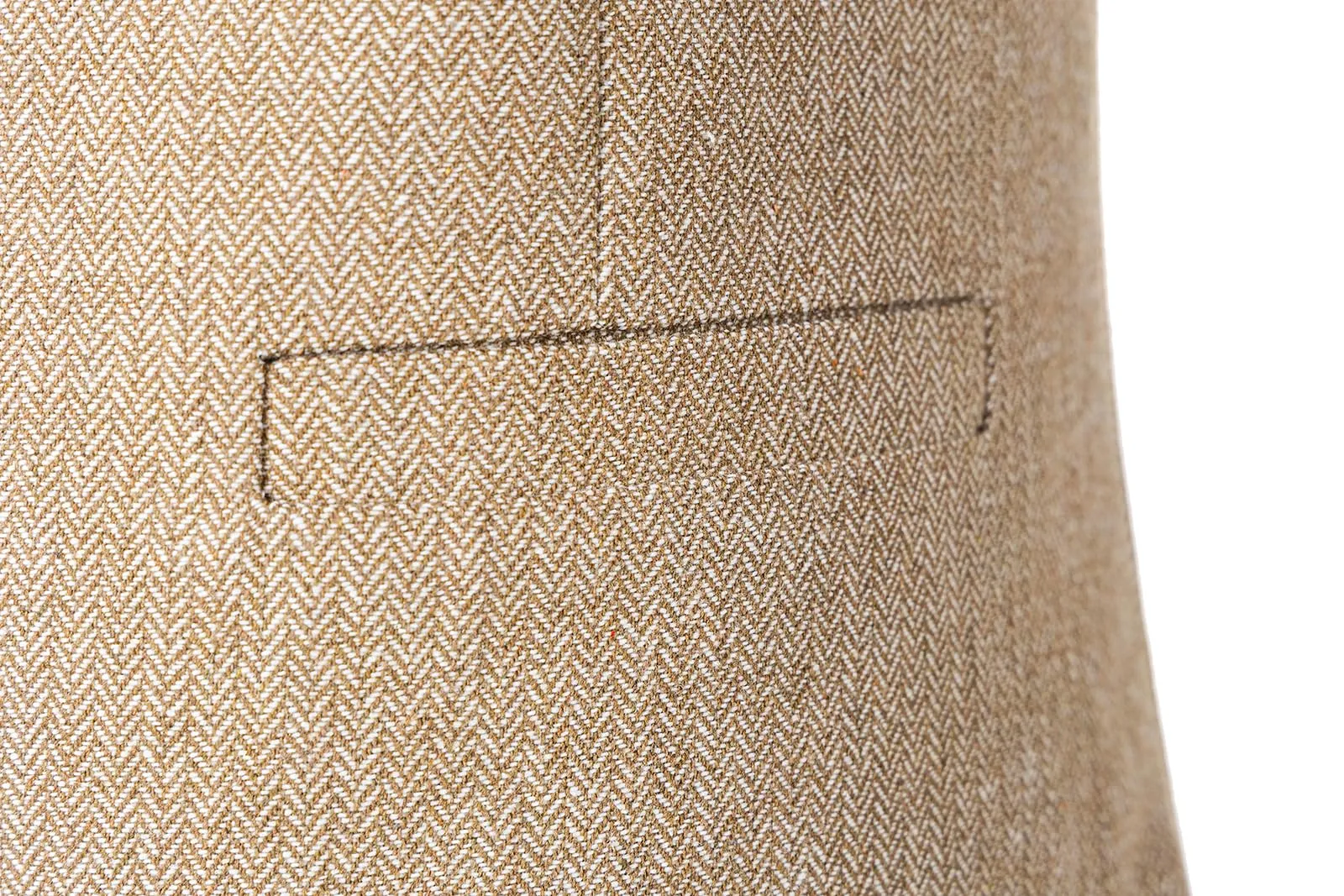 Solovedress Gilet da Uomo Vintage in Tweed Doppiopetto, Champagne, 3XL - immagine 4
