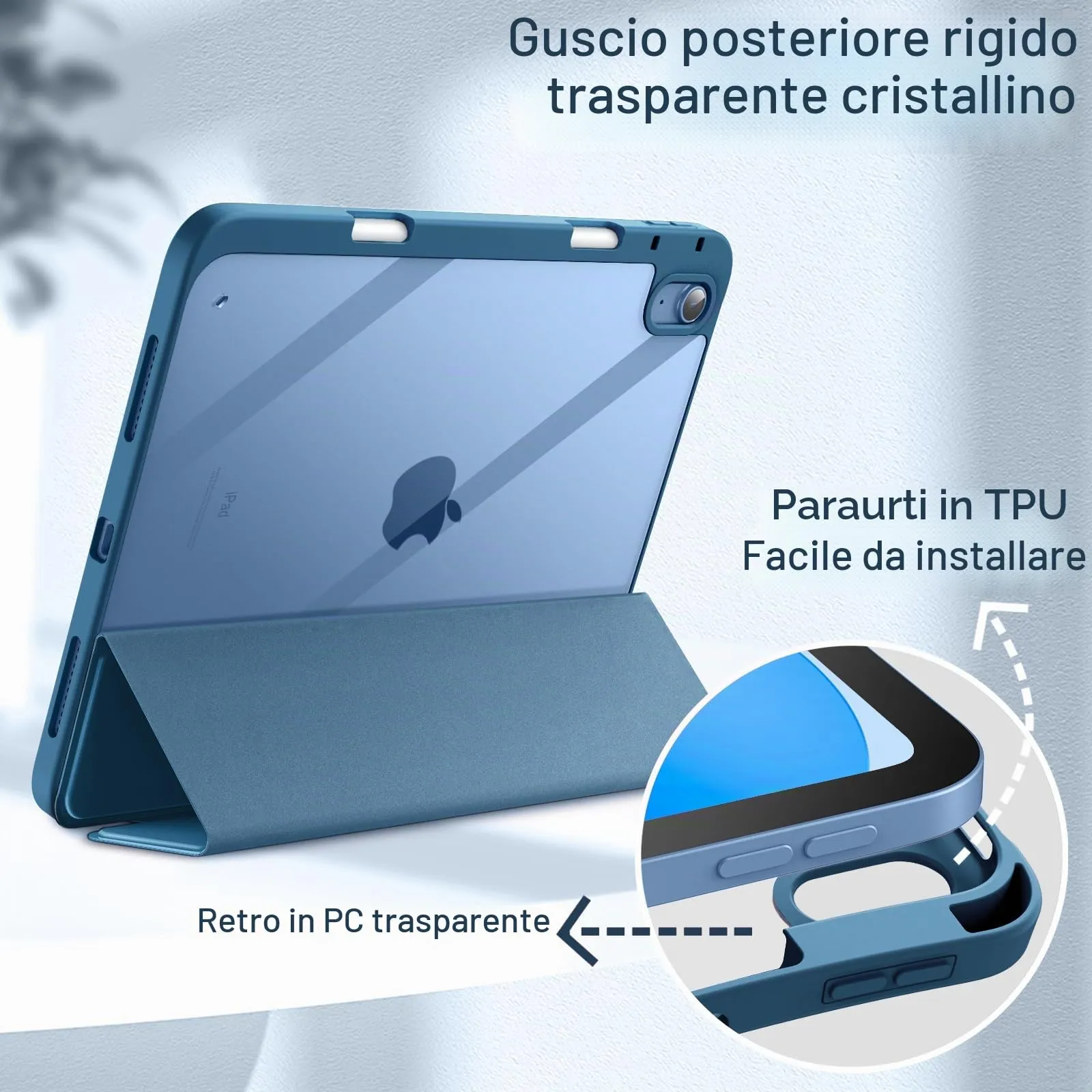 JETech Custodia per iPad 11ª/10ª Gen, Verde Acqua - immagine 3