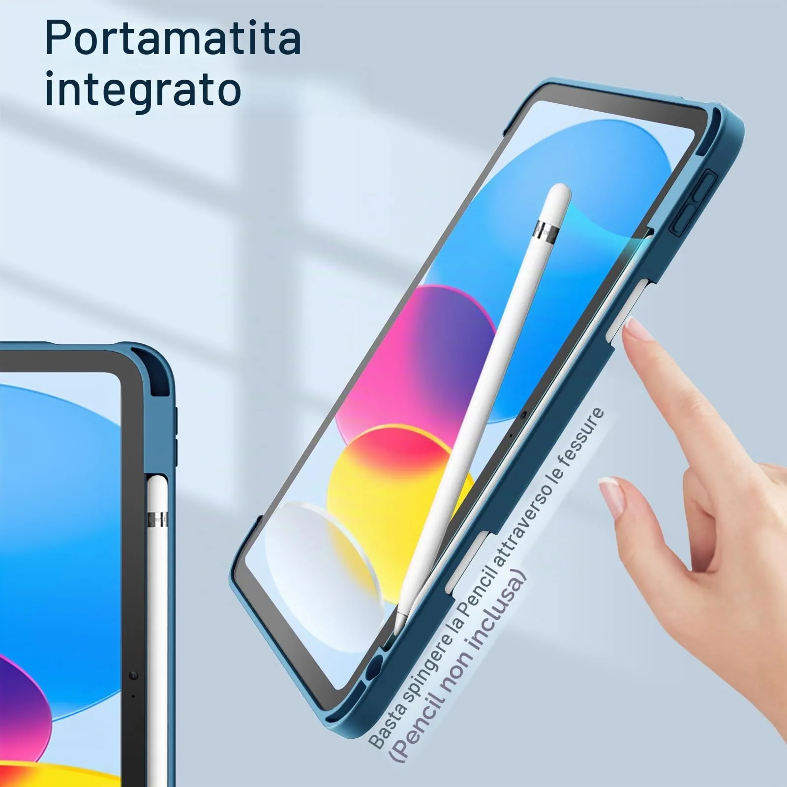 JETech Custodia per iPad 11ª/10ª Gen, Verde Acqua - immagine 5