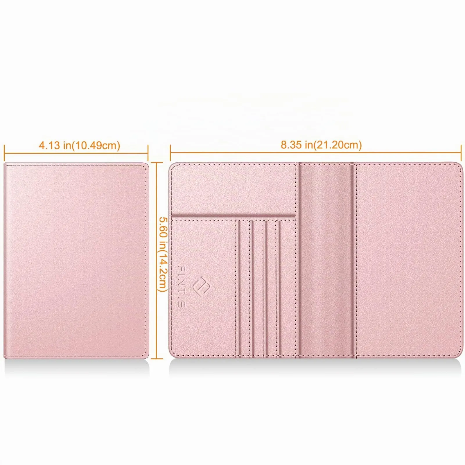 FINTIE Porta Passaporto in Pelle Sintetica con Protezione RFID, Oro Rosa - immagine 7