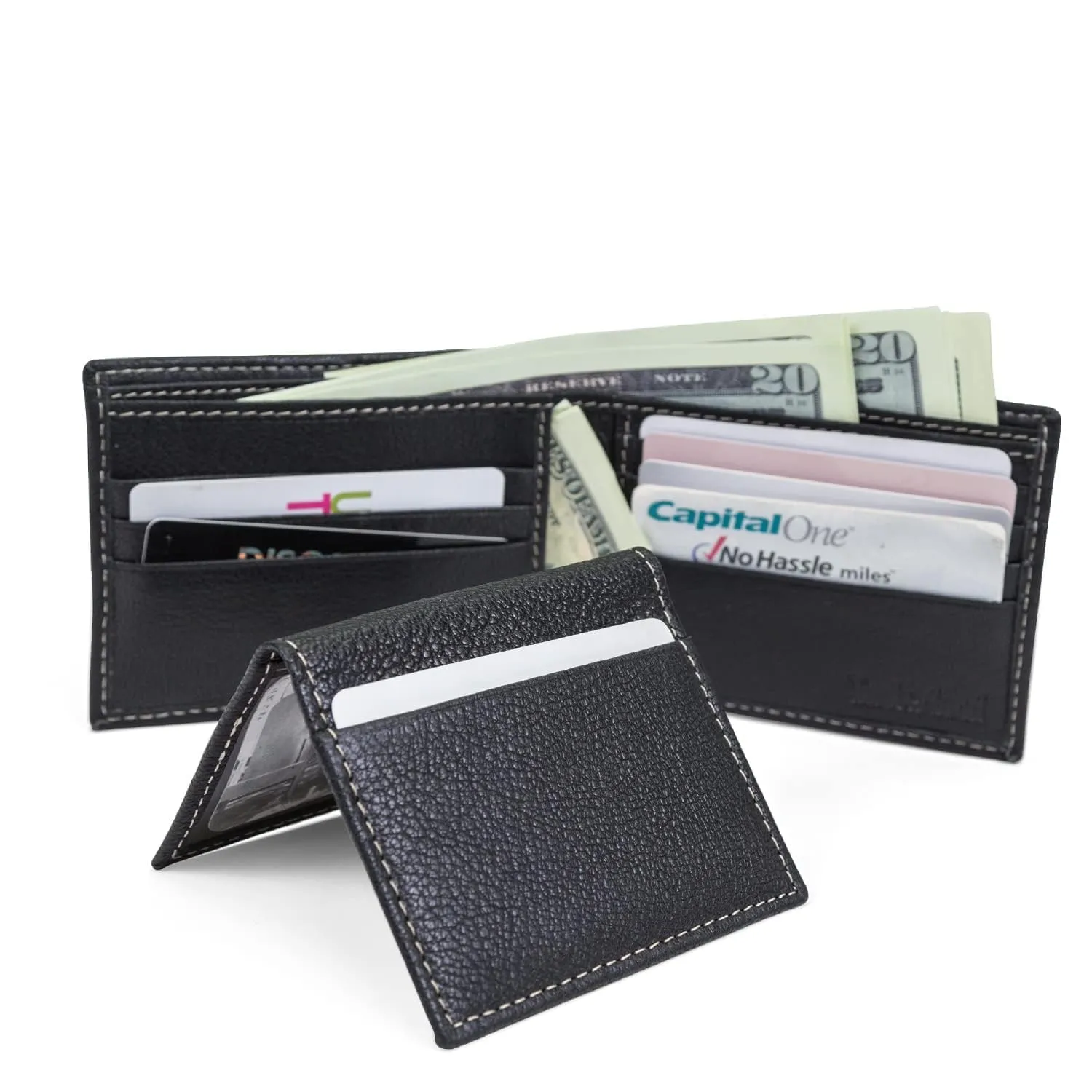 Timberland Men's Genuine Leather RFID Blocking Passcase Security Wallet, Black, One Size - immagine 6