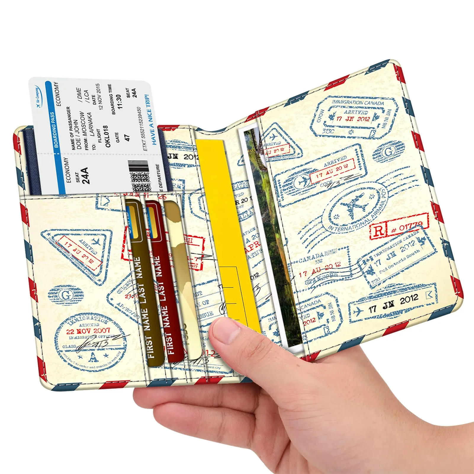 FINTIE Porta Passaporto da Viaggio Portafoglio con Protezione RFID - immagine 3