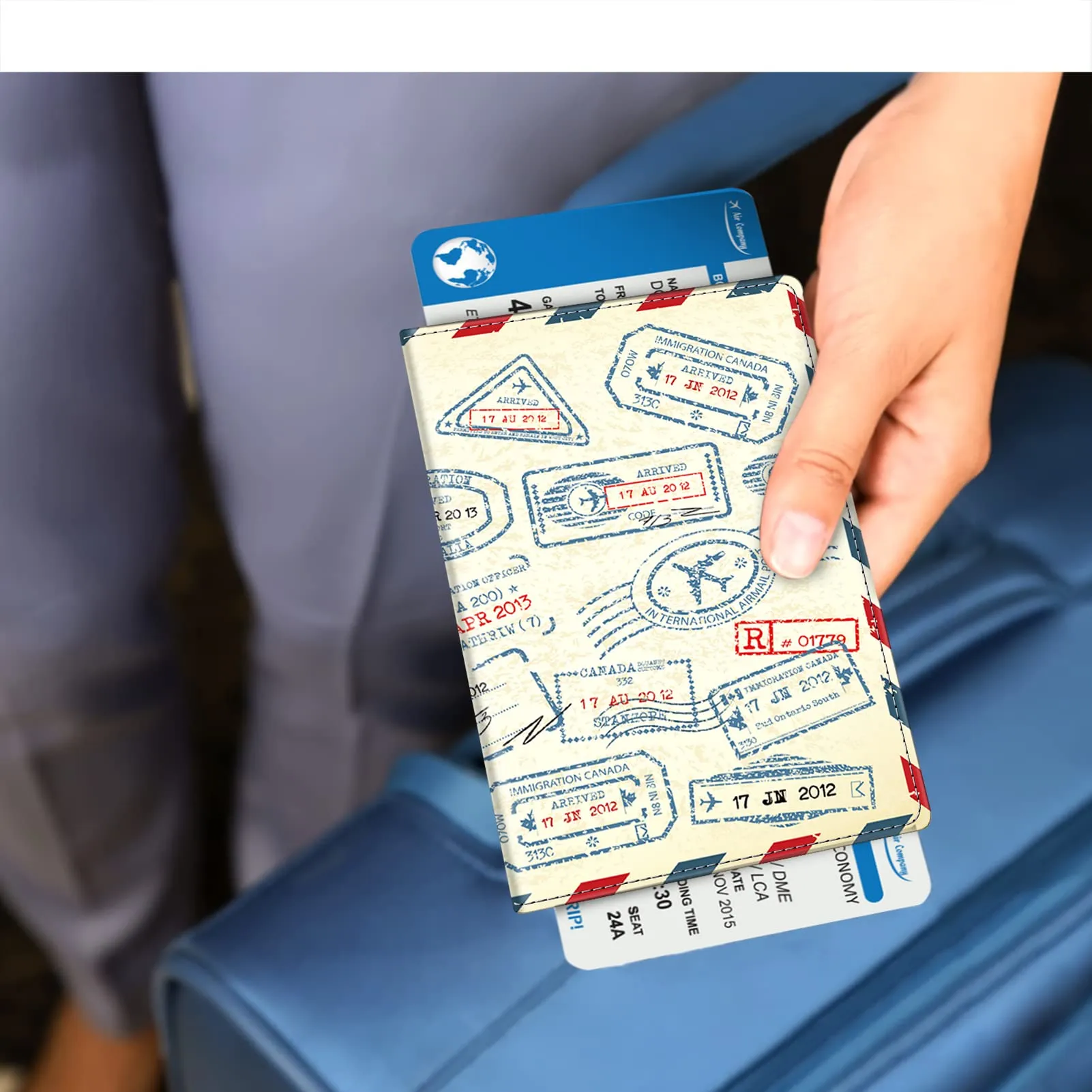 FINTIE Porta Passaporto da Viaggio Portafoglio con Protezione RFID - immagine 8