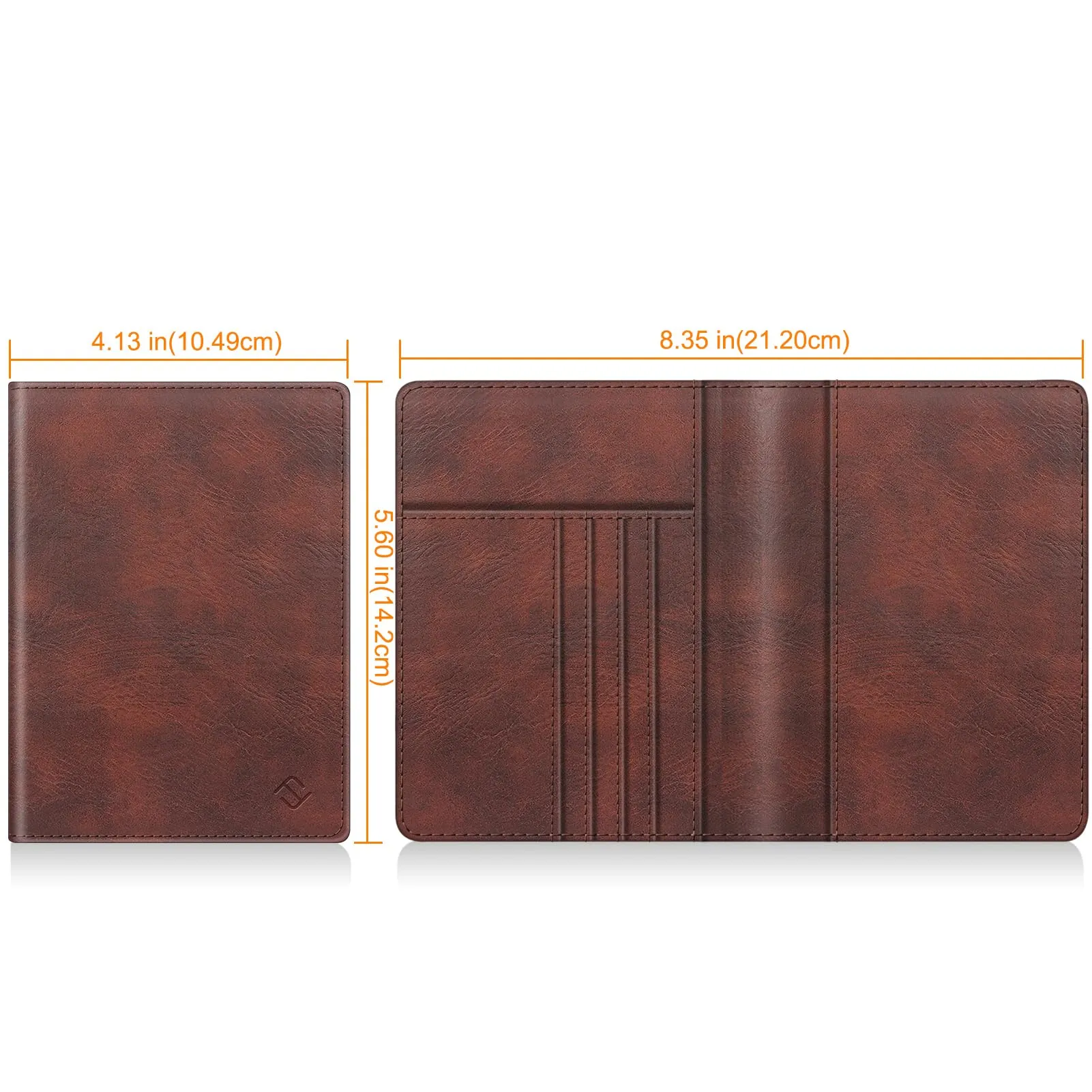FINTIE Porta Passaporto in Pelle Sintetica con Protezione RFID, Vintage Marrone - immagine 9