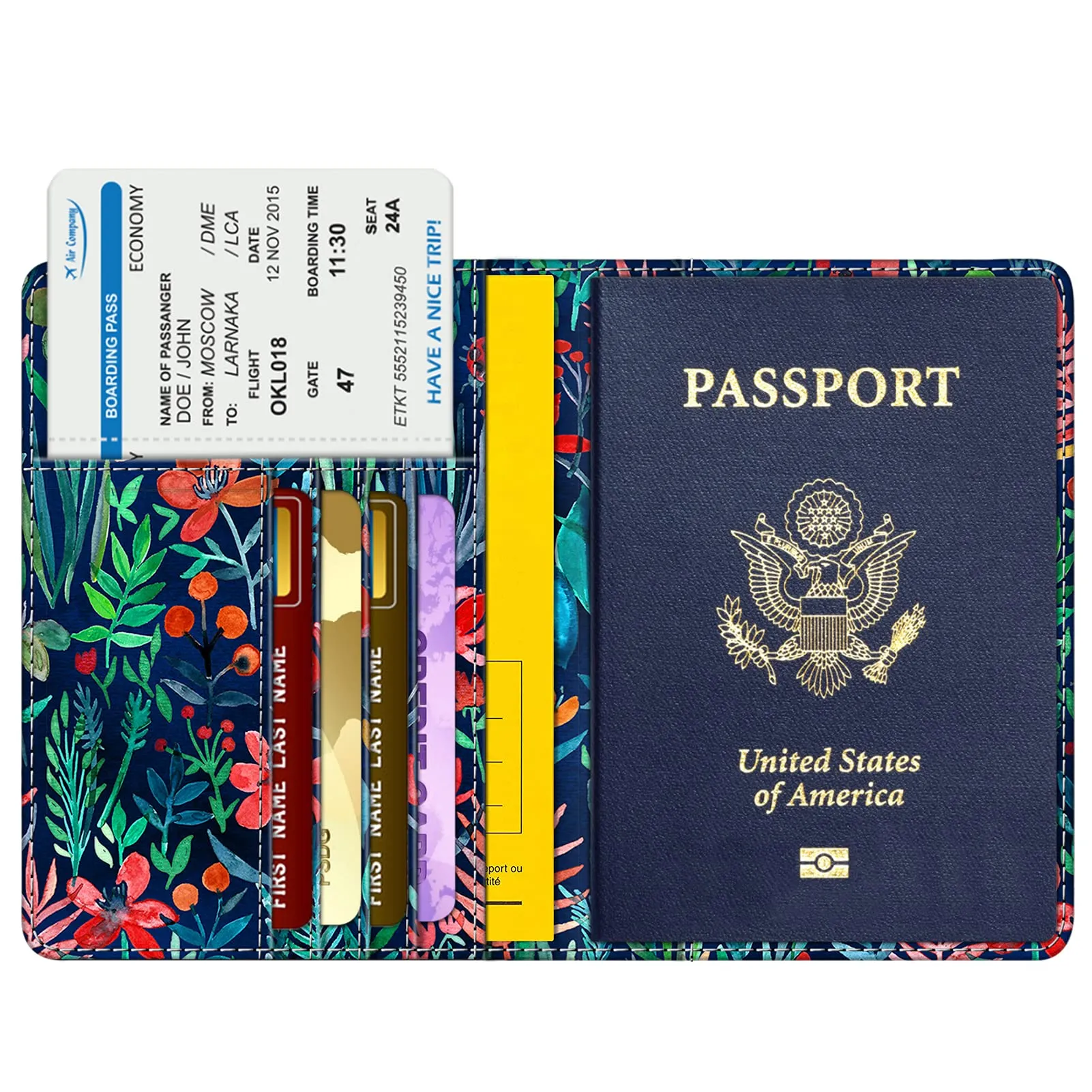 FINTIE Porta Passaporto Portafoglio con Protezione RFID - APPA113EU - Z-Jungle Night - immagine 2