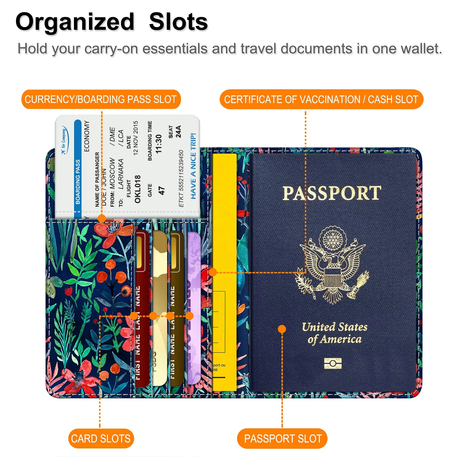 FINTIE Porta Passaporto Portafoglio con Protezione RFID - APPA113EU - Z-Jungle Night - immagine 4