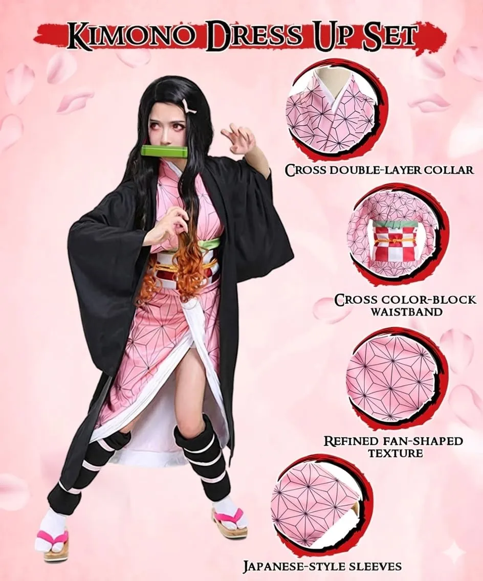YYDSXK Cosplay Costume Nezuko Kimono Set for Kids - immagine 2