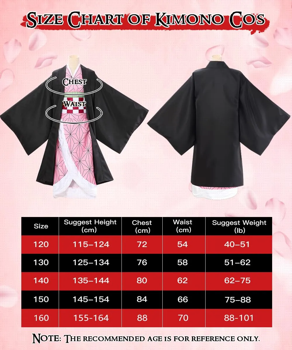 YYDSXK Cosplay Costume Nezuko Kimono Set for Kids - immagine 4